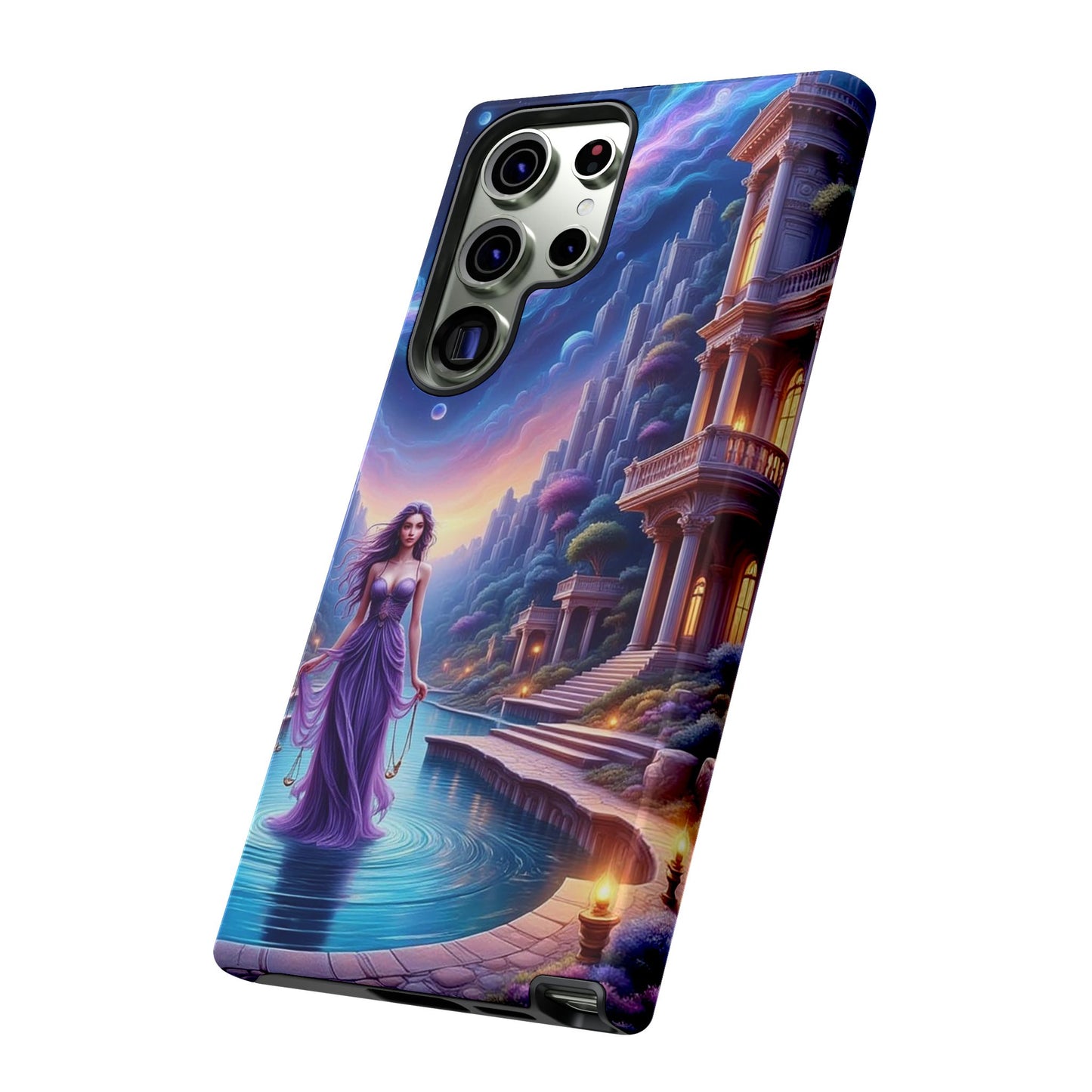 Celestial Fantasy Phone Case, Tough Case for Dreamers, Galaxy Design, Gift for Her, Magical Phone Accessory