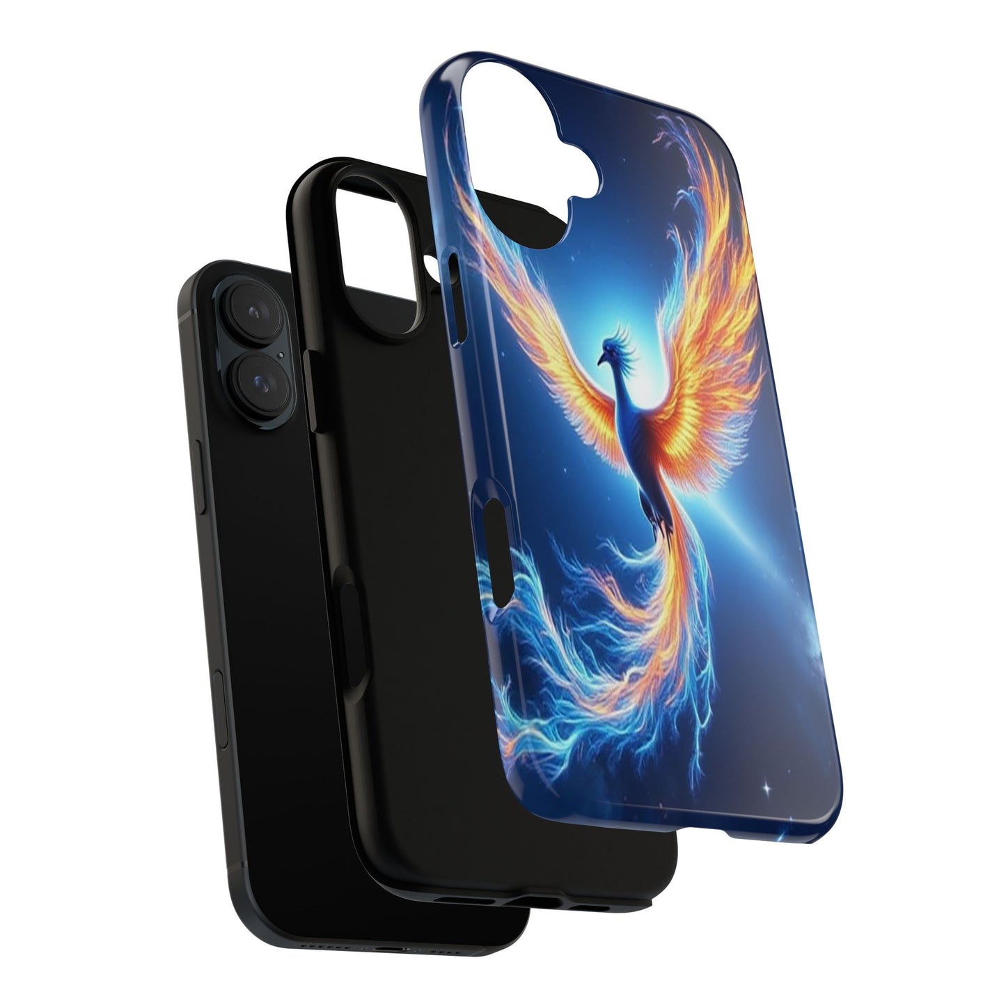 Phoenix Tough Case, Blue Bird Phone Case, Fantasy Designs, Space theme