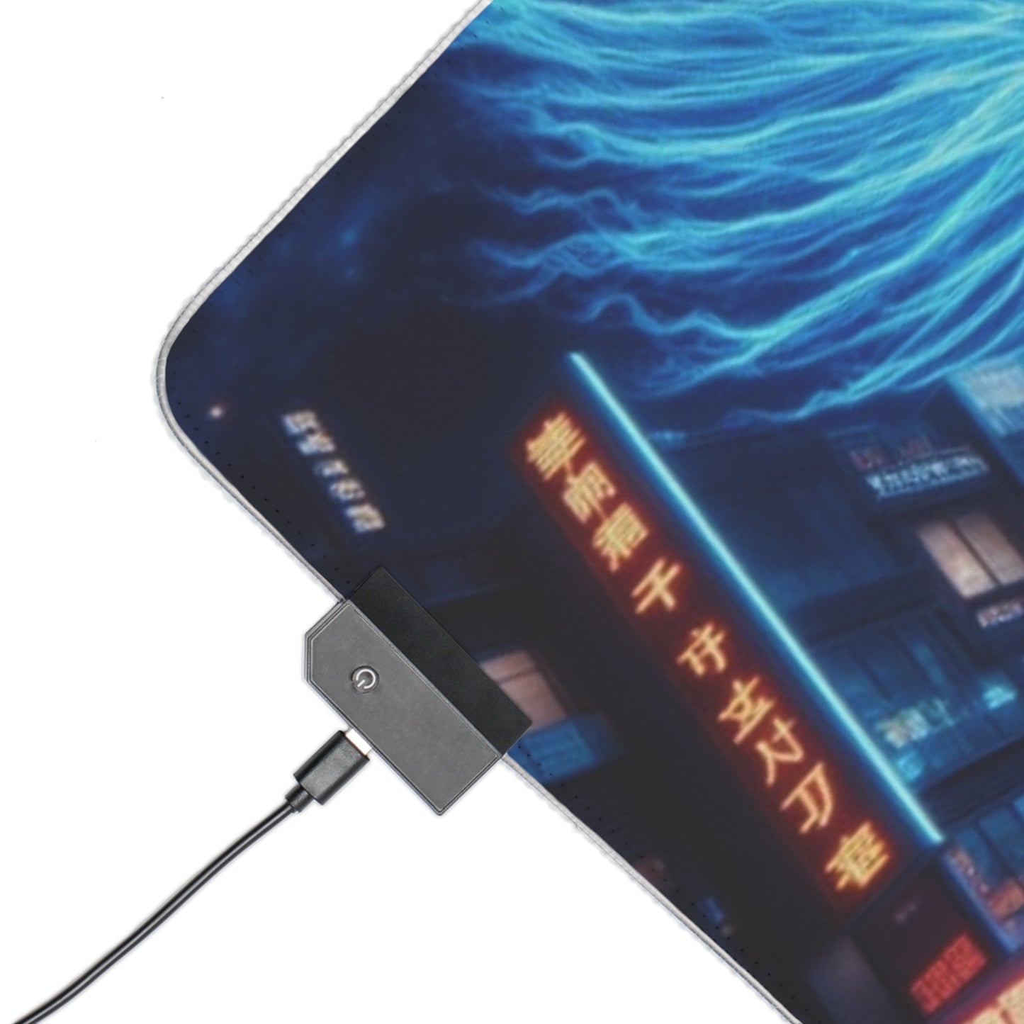 LED Gaming Mouse Pad with Neon Phoenix Design, PC Accessories for Gamers, RGB Customizable Desk Mat, Gift for Gamers, Gaming Setup Decor