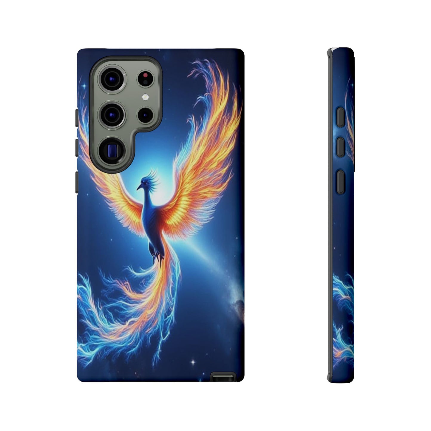 Phoenix Tough Case, Blue Bird Phone Case, Fantasy Designs, Space theme
