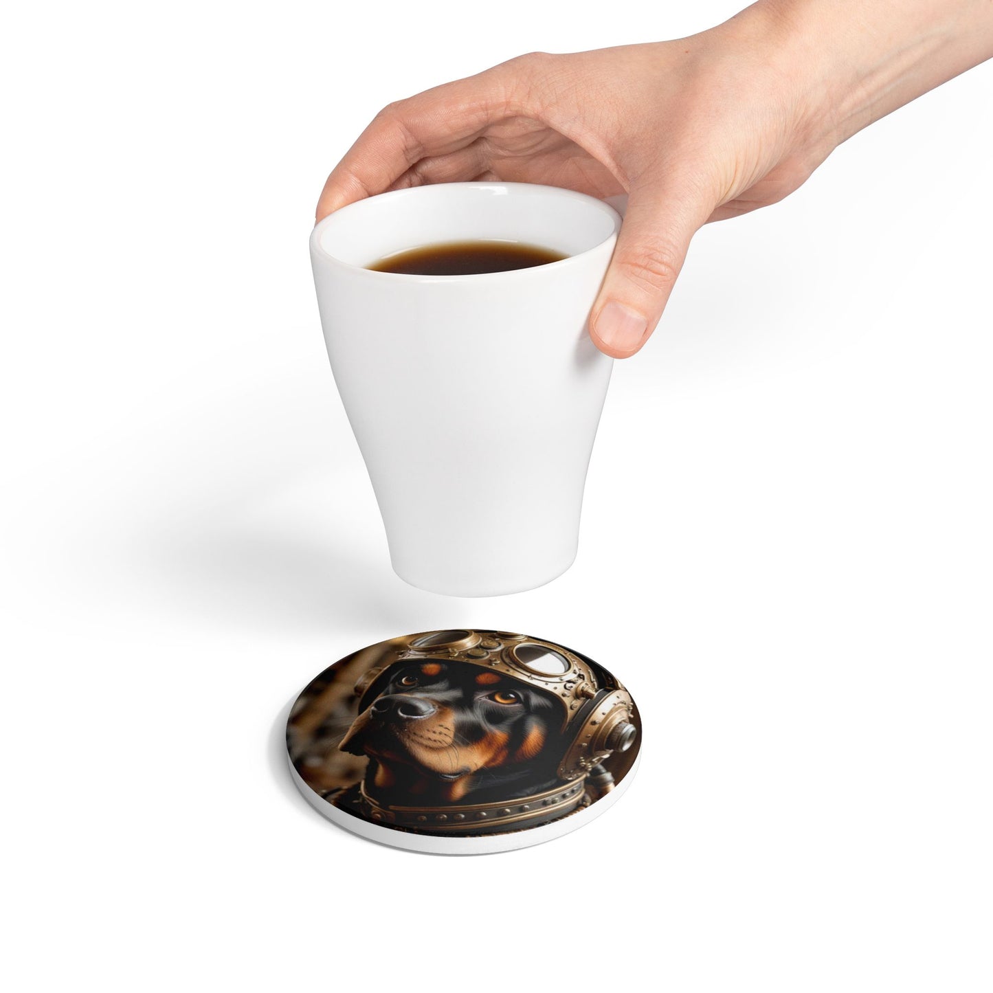 Ceramic Coaster, Steampunk Rottweiler, Steampunk, Dogs, Unique Designs, Gift Ideas