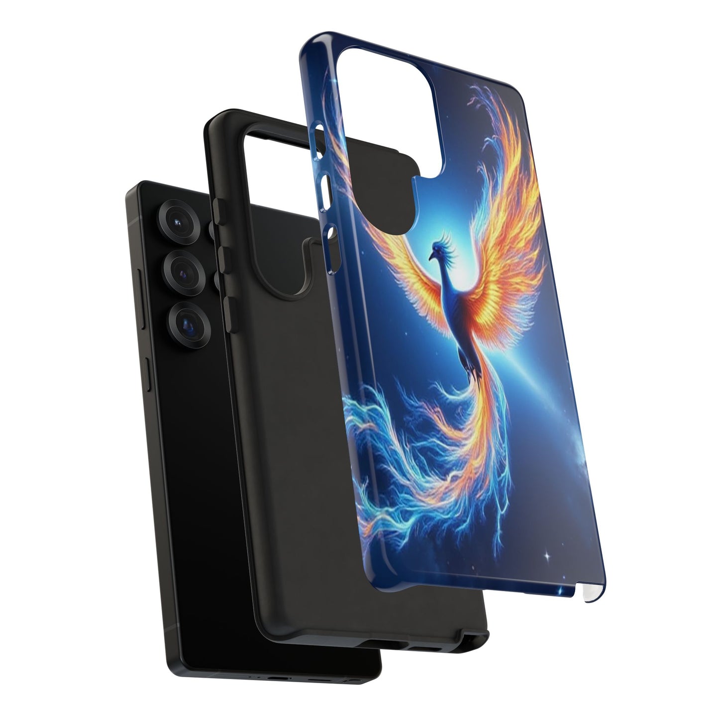 Phoenix Tough Case, Blue Bird Phone Case, Fantasy Designs, Space theme