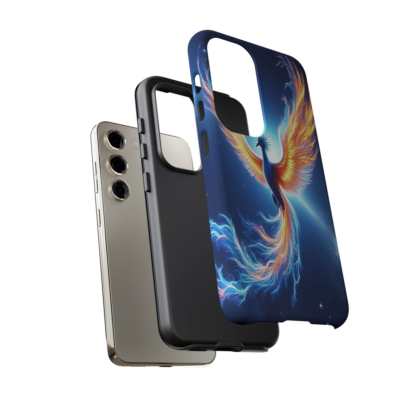 Phoenix Tough Case, Blue Bird Phone Case, Fantasy Designs, Space theme