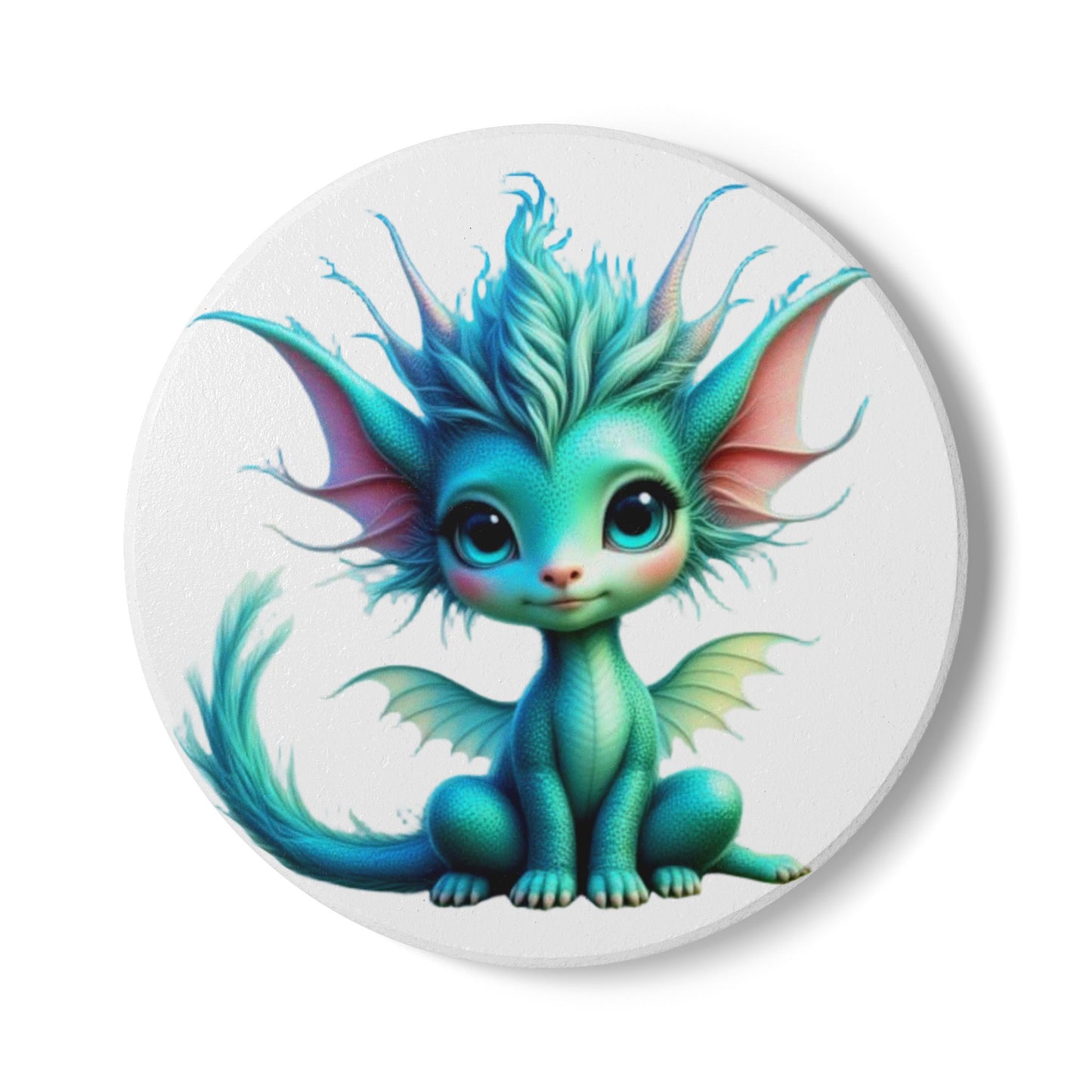 Ceramic Coaster, Baby Dragon Aletta, Unique Gifts, Cool Designs