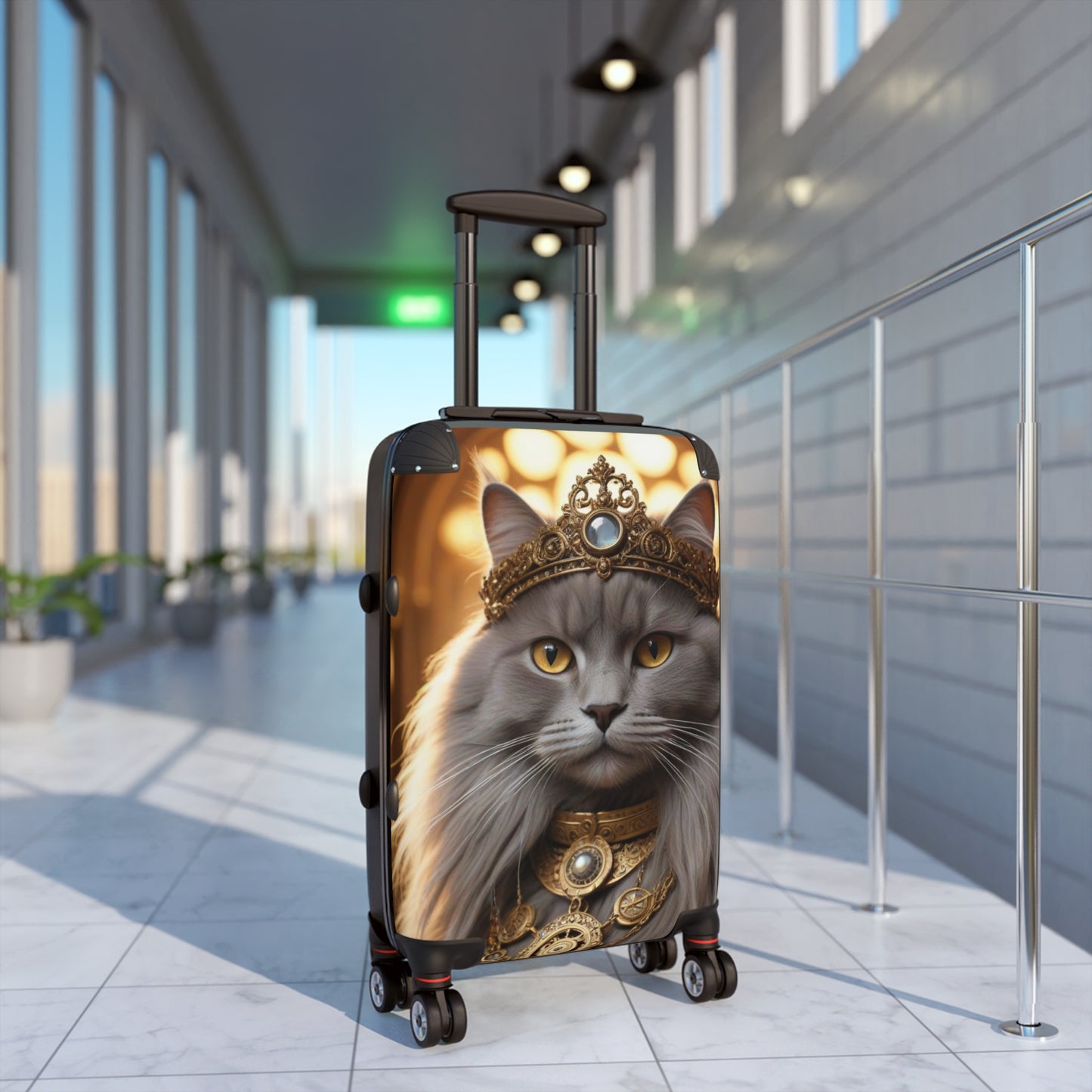 Ishtar Majestic Cat Suitcase - Travel Luggage, Pet Lover Gift, Stylish Carry-On, Unique Cat Design, Fun Travel Accessory