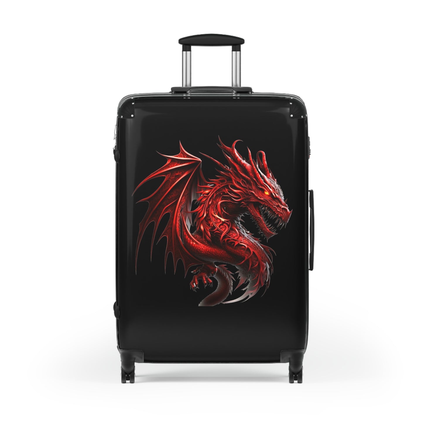 Red Dragon Suitcase - Unique Luggage for Adventurers, Ideal for Travel, Vacation, Holiday Gifts, Fantasy Lovers, Cosplay