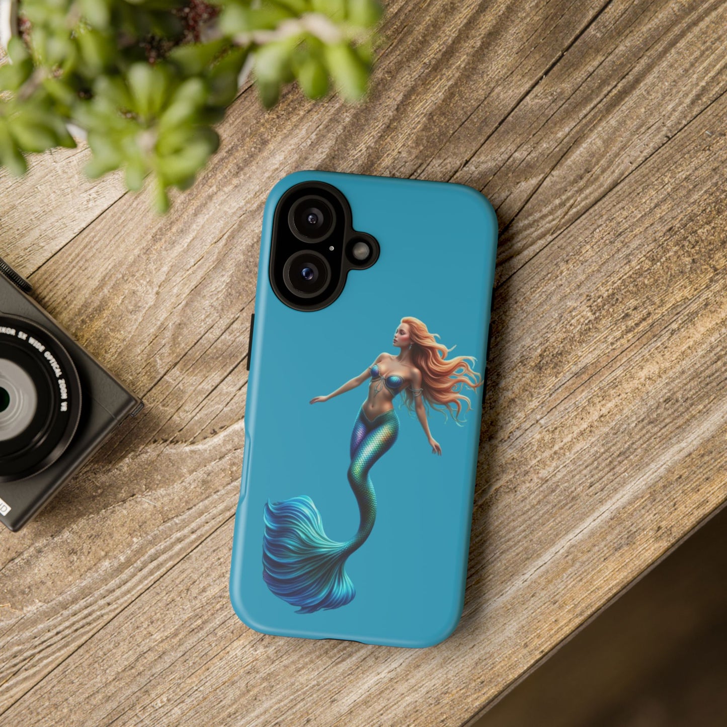 Mermaid Phone Case, Tough Phone Cover, Ocean Lover Gift, Cute Mermaid Accessory, Summer Vibes Case