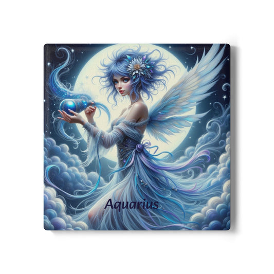 Ceramic Coaster, Zodiac Aquarius, Astrology Signs, Unique Designs, Gift Ideas