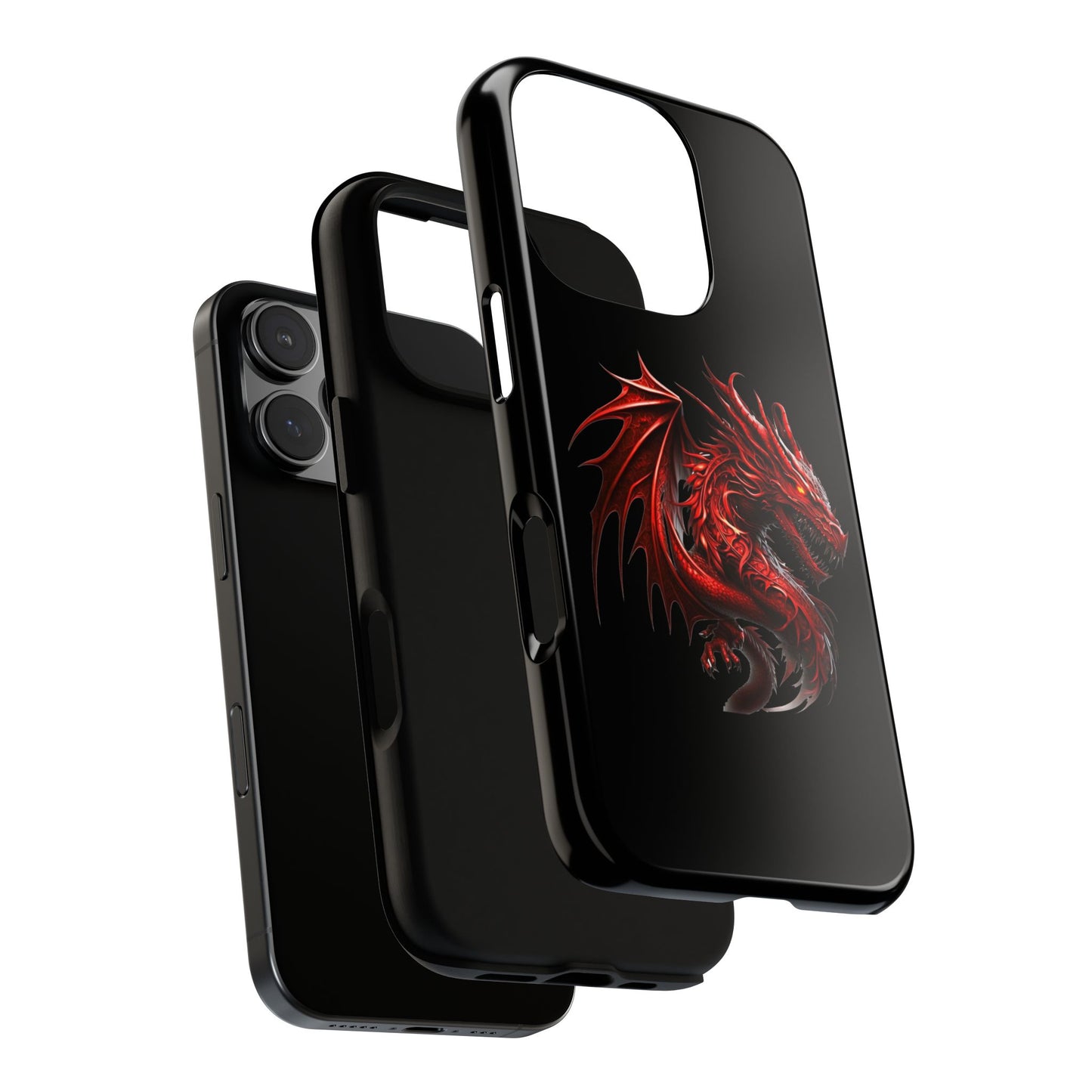Red Dragon Phone Case, Fantasy Case, Tough Phone Cover, Gift for Gamers, Dragon Lover, Unique Mobile Accessory