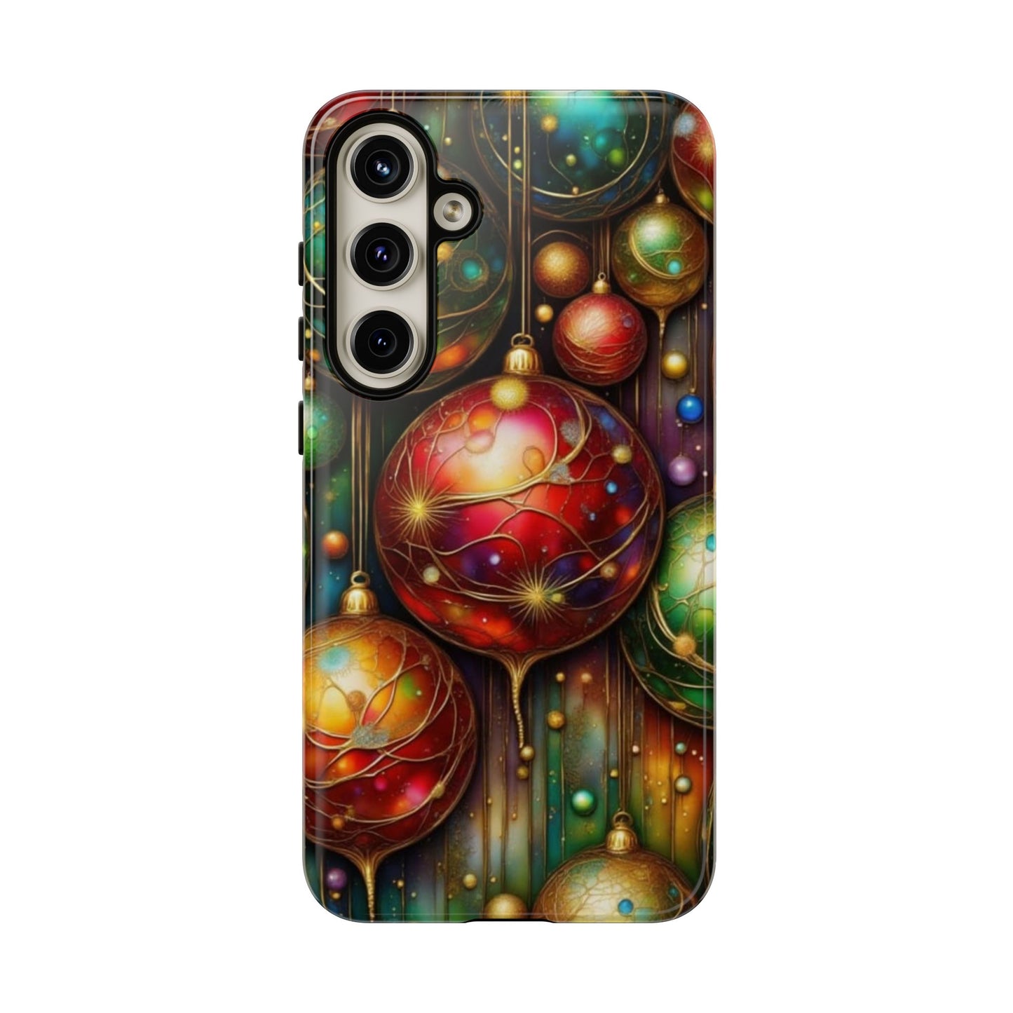 Colorful Holiday Phone Case, Festive Smartphone Cover, Christmas Gift, Artistic Phone Protector, Unique Holiday Accessory