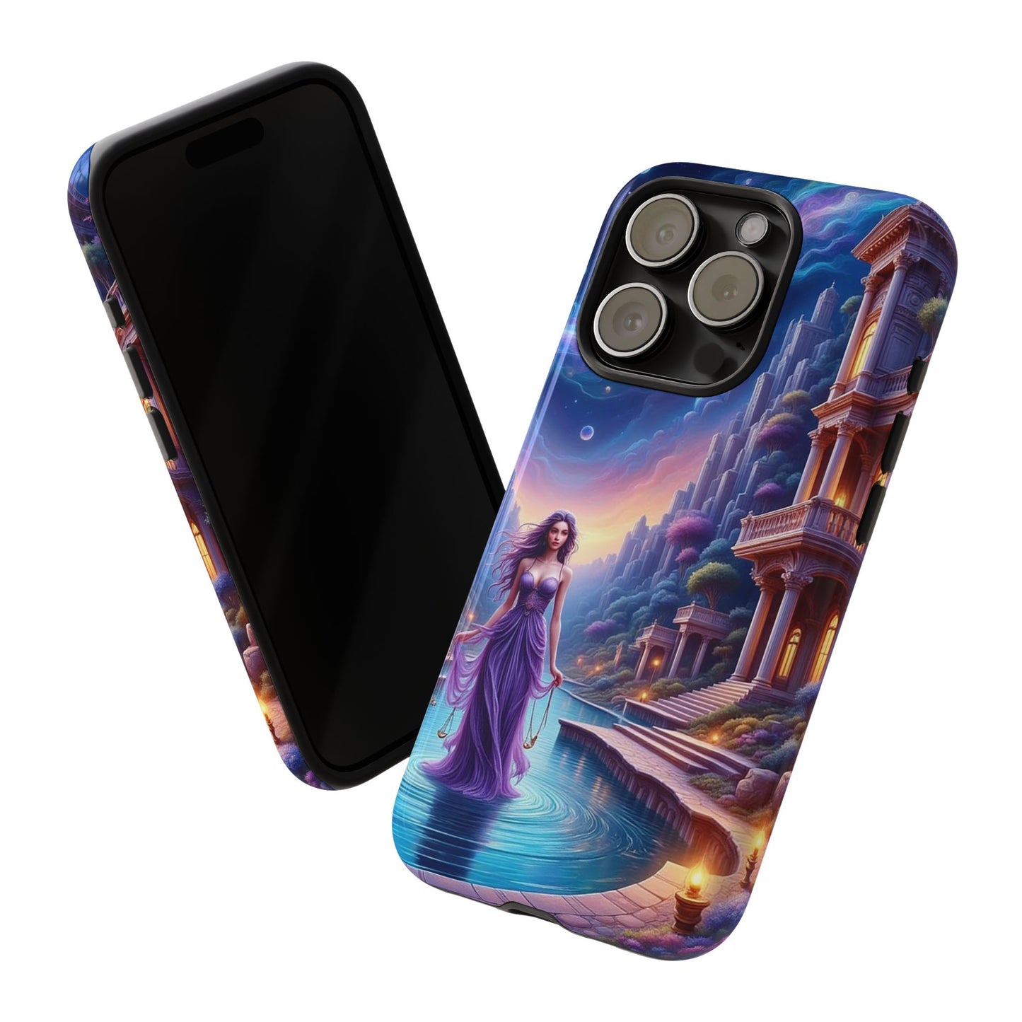 Celestial Fantasy Phone Case, Tough Case for Dreamers, Galaxy Design, Gift for Her, Magical Phone Accessory