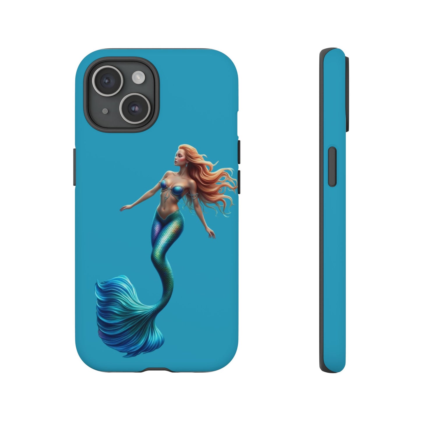 Mermaid Phone Case, Tough Phone Cover, Ocean Lover Gift, Cute Mermaid Accessory, Summer Vibes Case