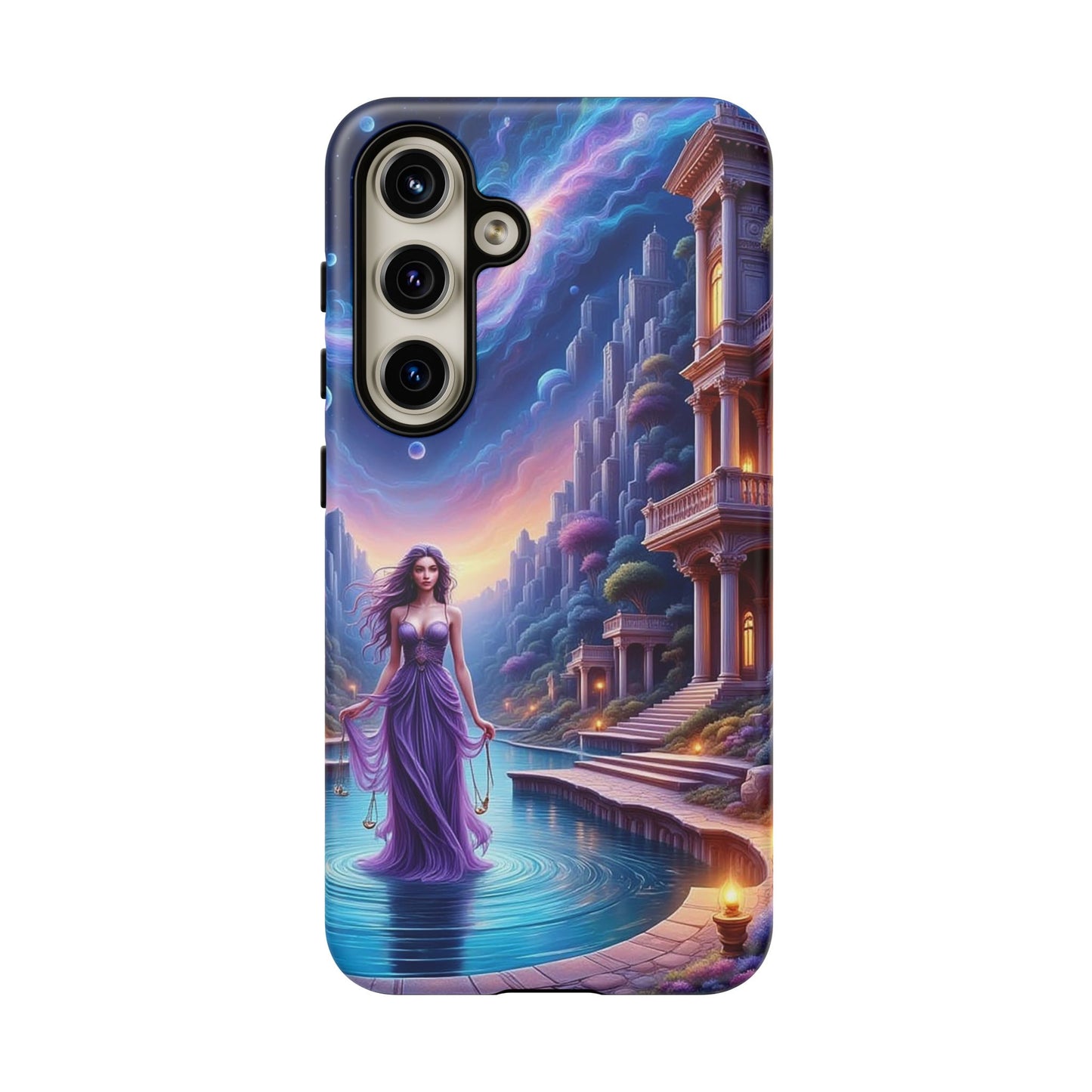 Celestial Fantasy Phone Case, Tough Case for Dreamers, Galaxy Design, Gift for Her, Magical Phone Accessory