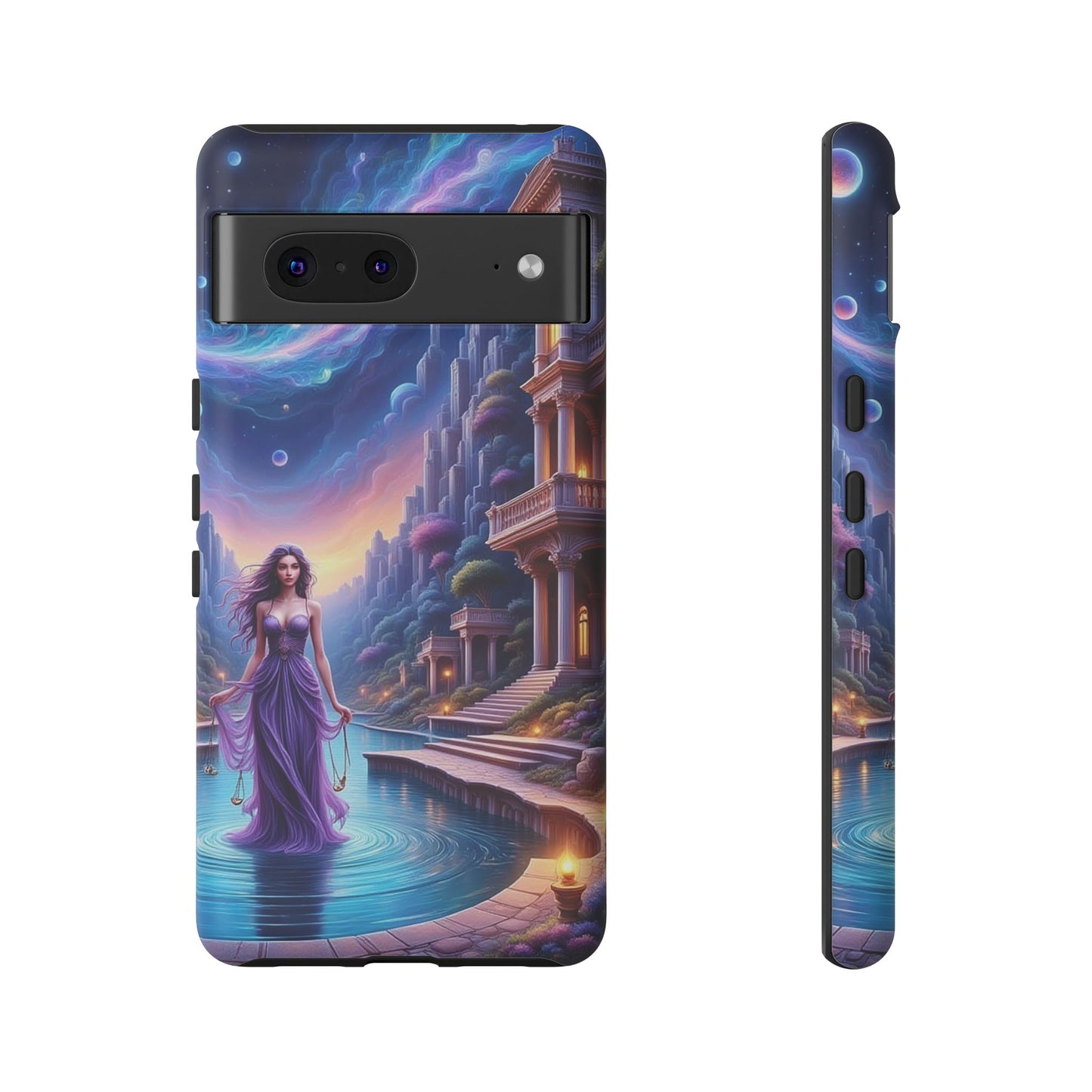 Celestial Fantasy Phone Case, Tough Case for Dreamers, Galaxy Design, Gift for Her, Magical Phone Accessory