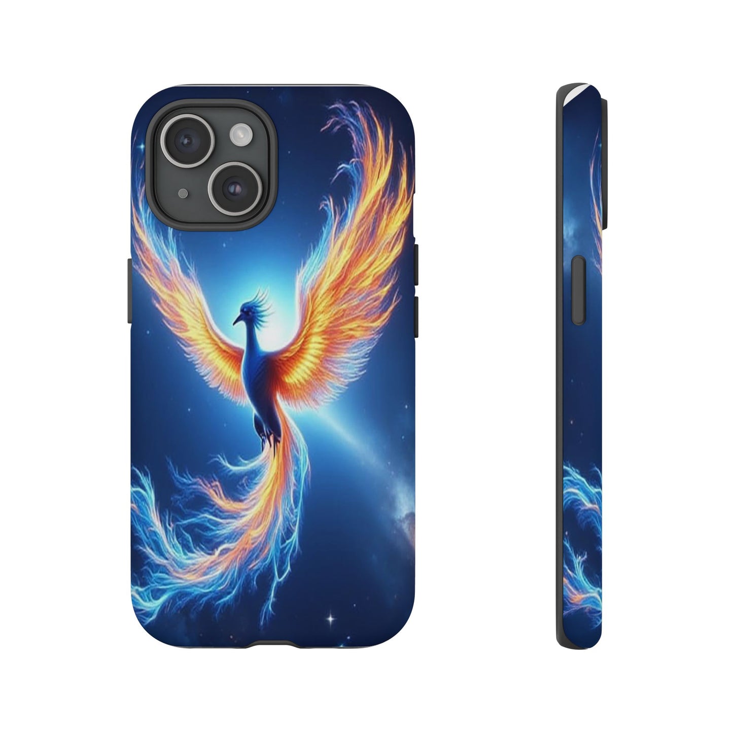 Phoenix Tough Case, Blue Bird Phone Case, Fantasy Designs, Space theme