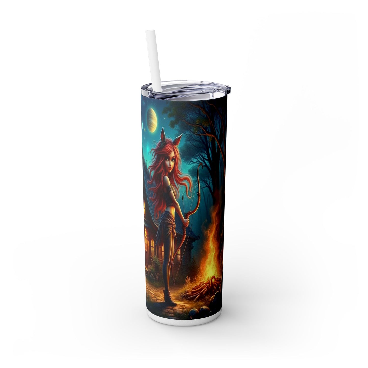 Zodiac Sagittarius Tumbler with Straw, 20oz