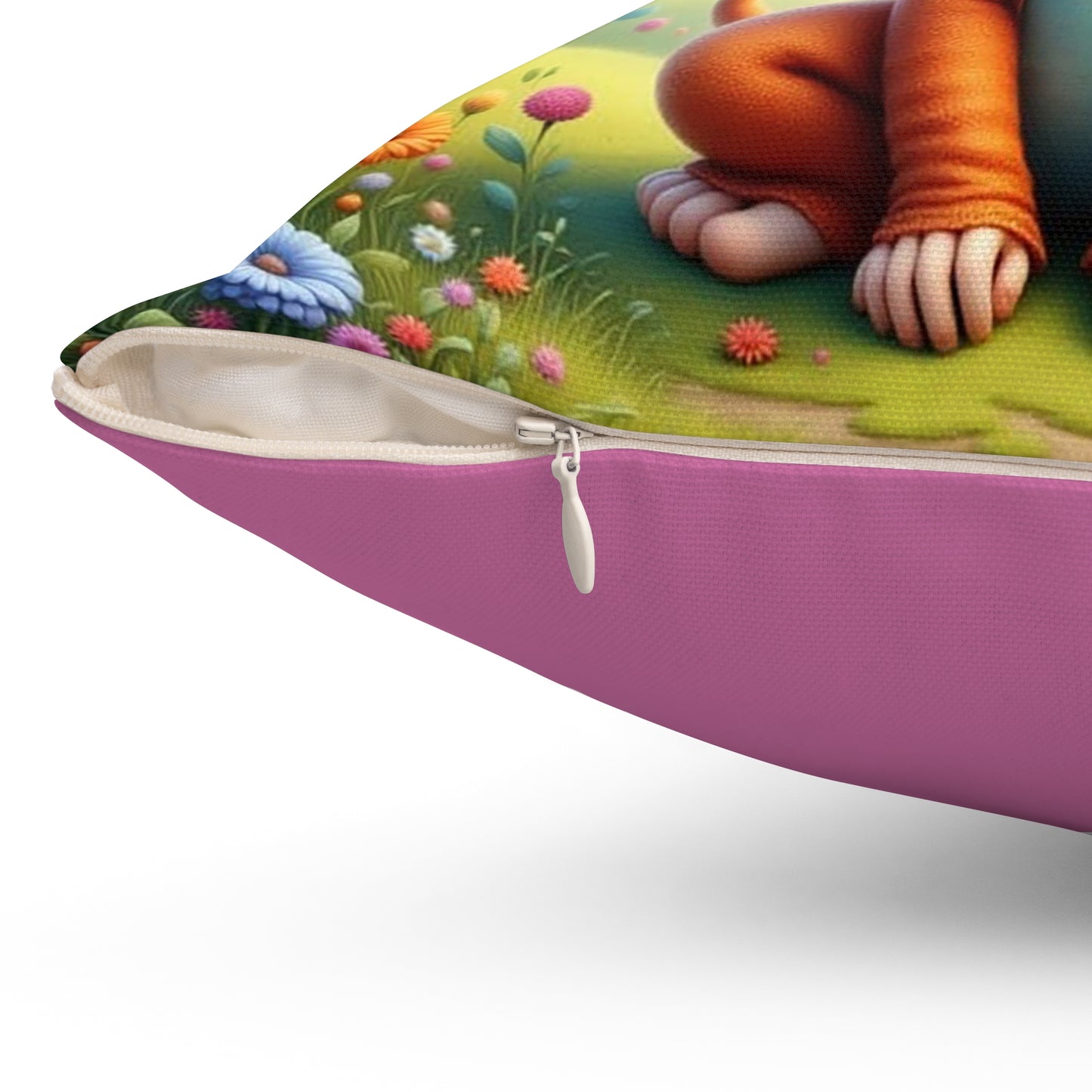 Whimsical Fantasy Cub Square Pillow - Cozy Home Decor, Cute Throw Pillow, Kids Room Accent, Fun Gift for Animal Lovers, Playful Cushion