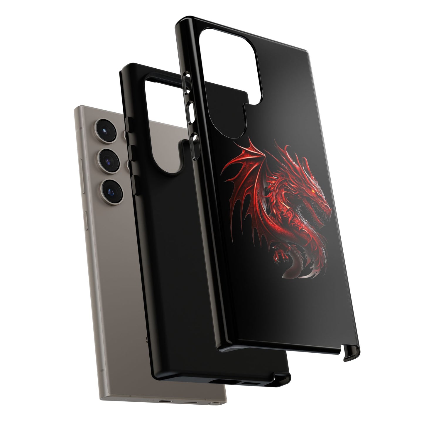Red Dragon Phone Case, Fantasy Case, Tough Phone Cover, Gift for Gamers, Dragon Lover, Unique Mobile Accessory