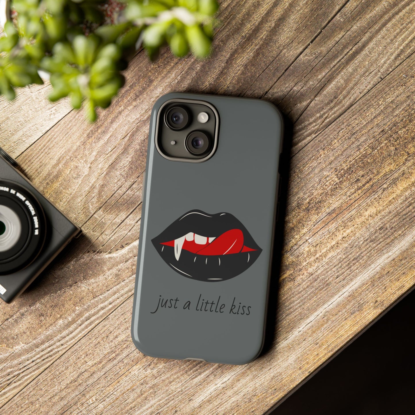 Vampire Lip Phone Case, Edgy Tech Accessories, Halloween Gifts, Goth Aesthetic, Quirky Cell Phone Cover
