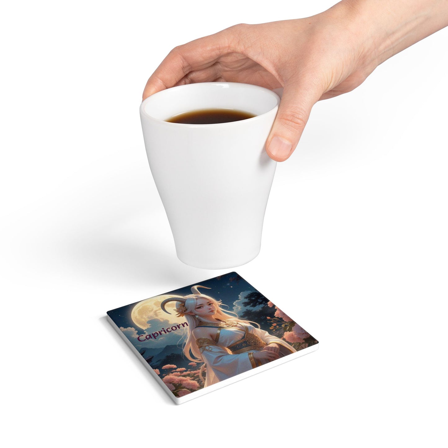 Ceramic Coaster, Zodiac Capricorn, Astrology, Signs, Unique Designs, Gift Ideas