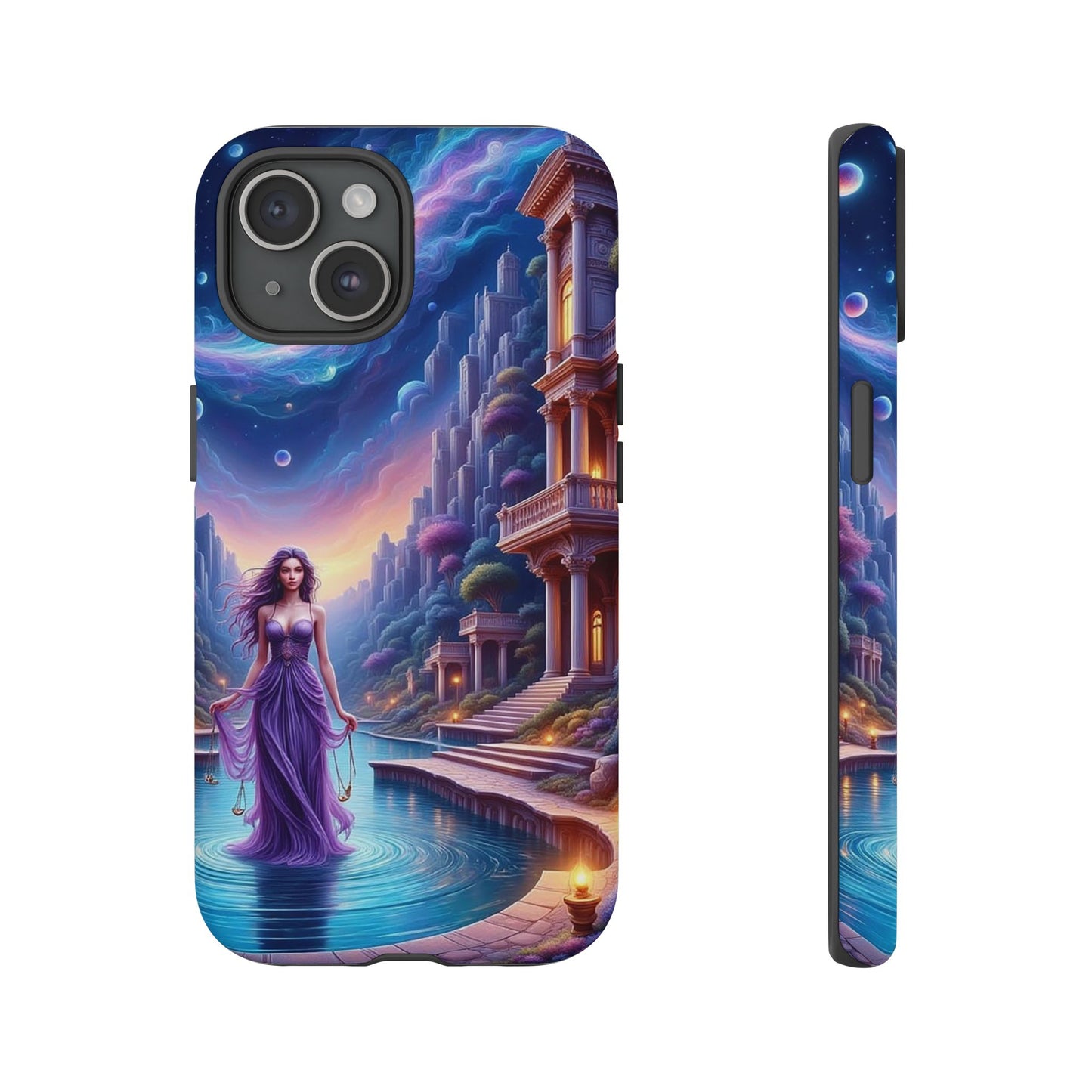 Celestial Fantasy Phone Case, Tough Case for Dreamers, Galaxy Design, Gift for Her, Magical Phone Accessory
