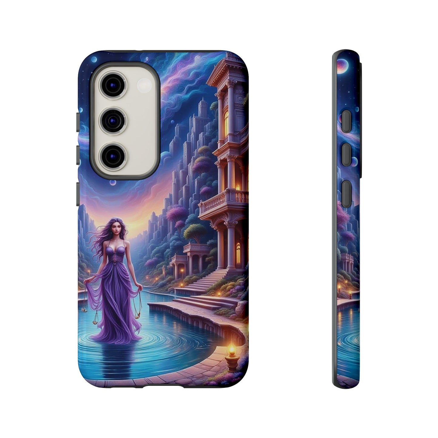 Celestial Fantasy Phone Case, Tough Case for Dreamers, Galaxy Design, Gift for Her, Magical Phone Accessory