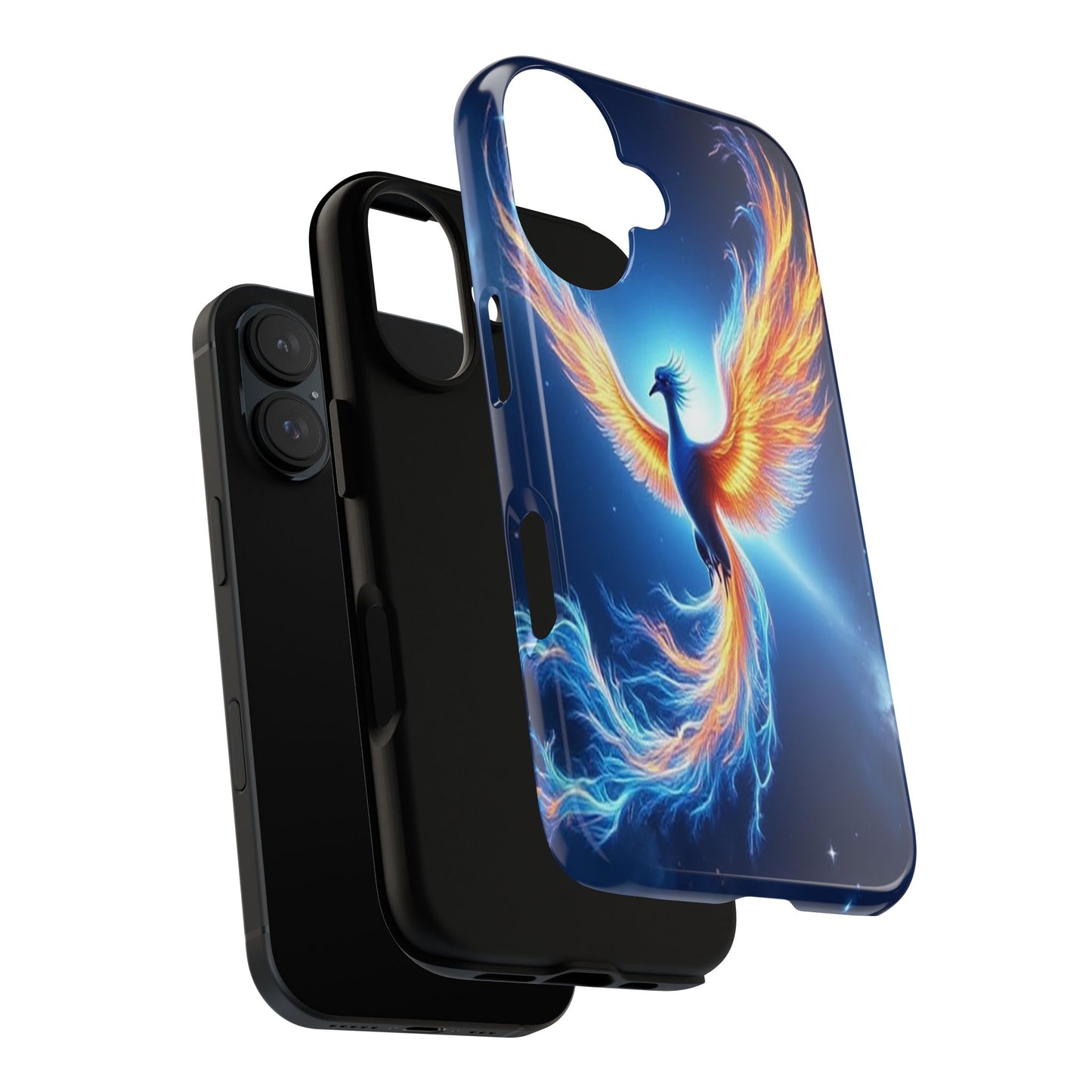 Phoenix Tough Case, Blue Bird Phone Case, Fantasy Designs, Space theme