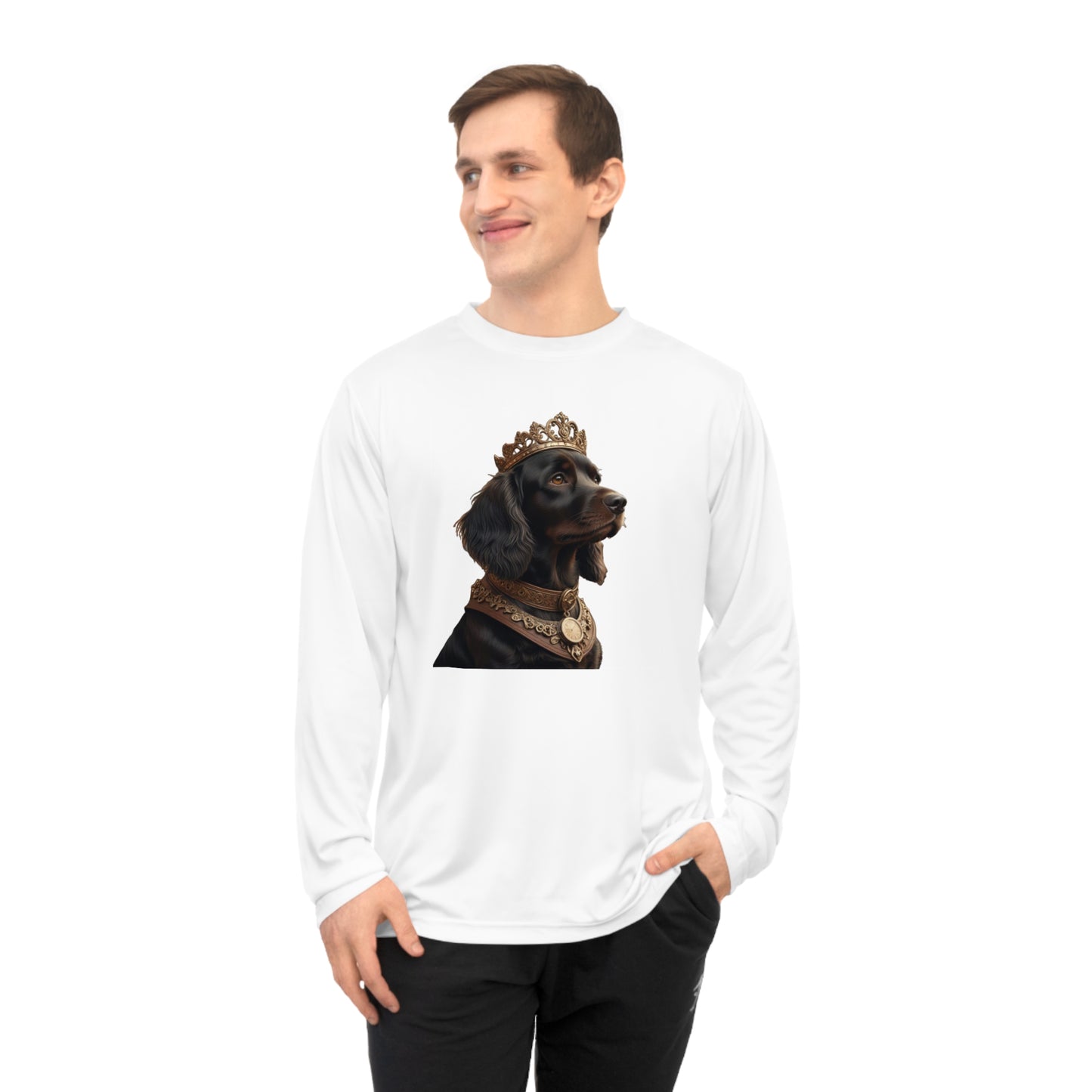 Royal Pup Long Sleeve Shirt, Unisex Dog Lover Tee, Pet Apparel, Funny Gift for Dog Owners, Casual Wear, Animal Lovers Shirt