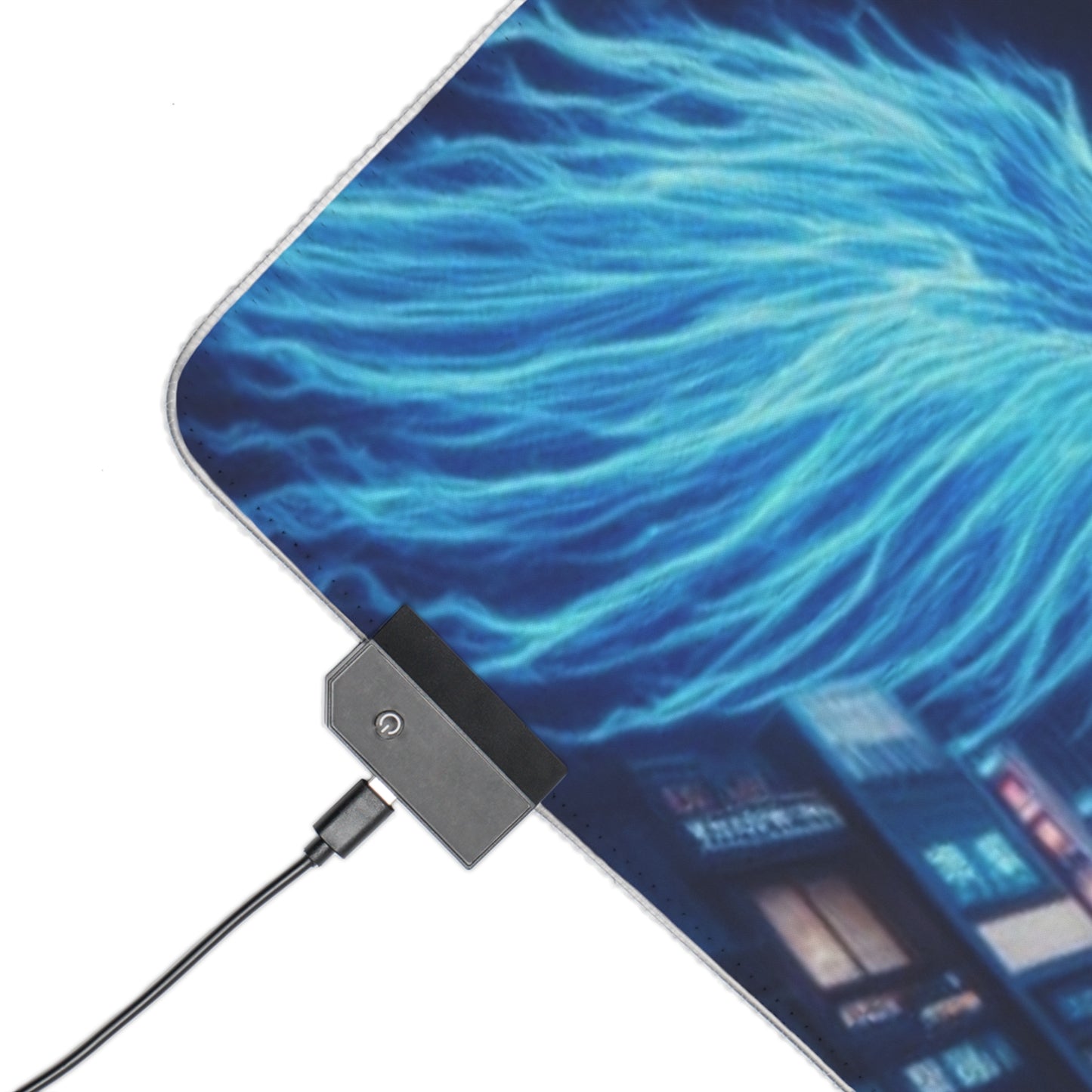 LED Gaming Mouse Pad with Neon Phoenix Design, PC Accessories for Gamers, RGB Customizable Desk Mat, Gift for Gamers, Gaming Setup Decor