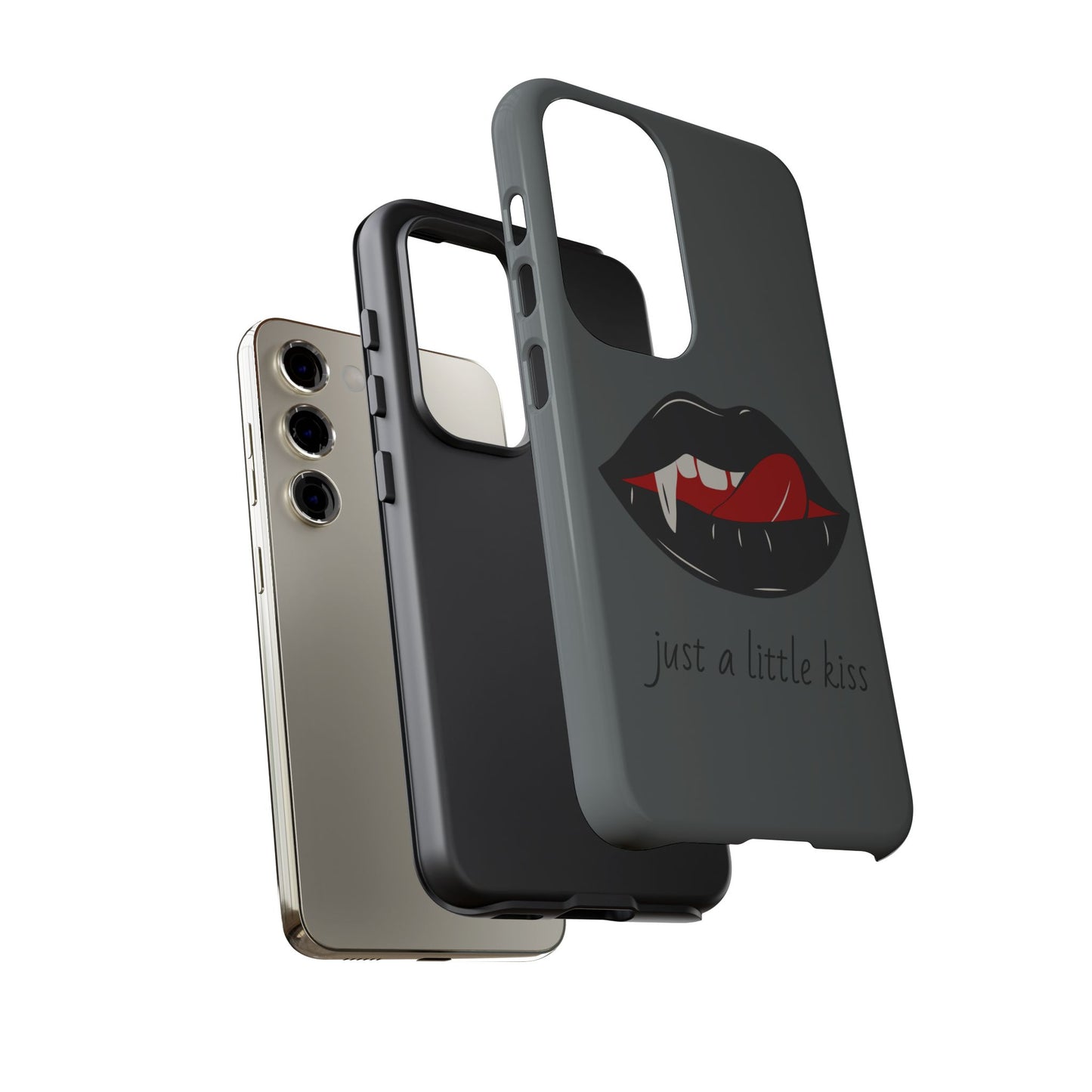 Vampire Lip Phone Case, Edgy Tech Accessories, Halloween Gifts, Goth Aesthetic, Quirky Cell Phone Cover