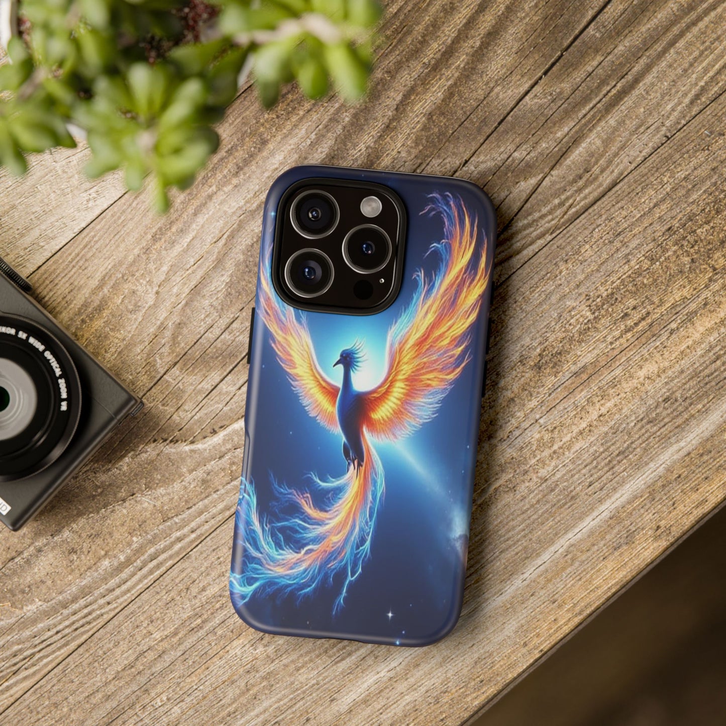 Phoenix Tough Case, Blue Bird Phone Case, Fantasy Designs, Space theme
