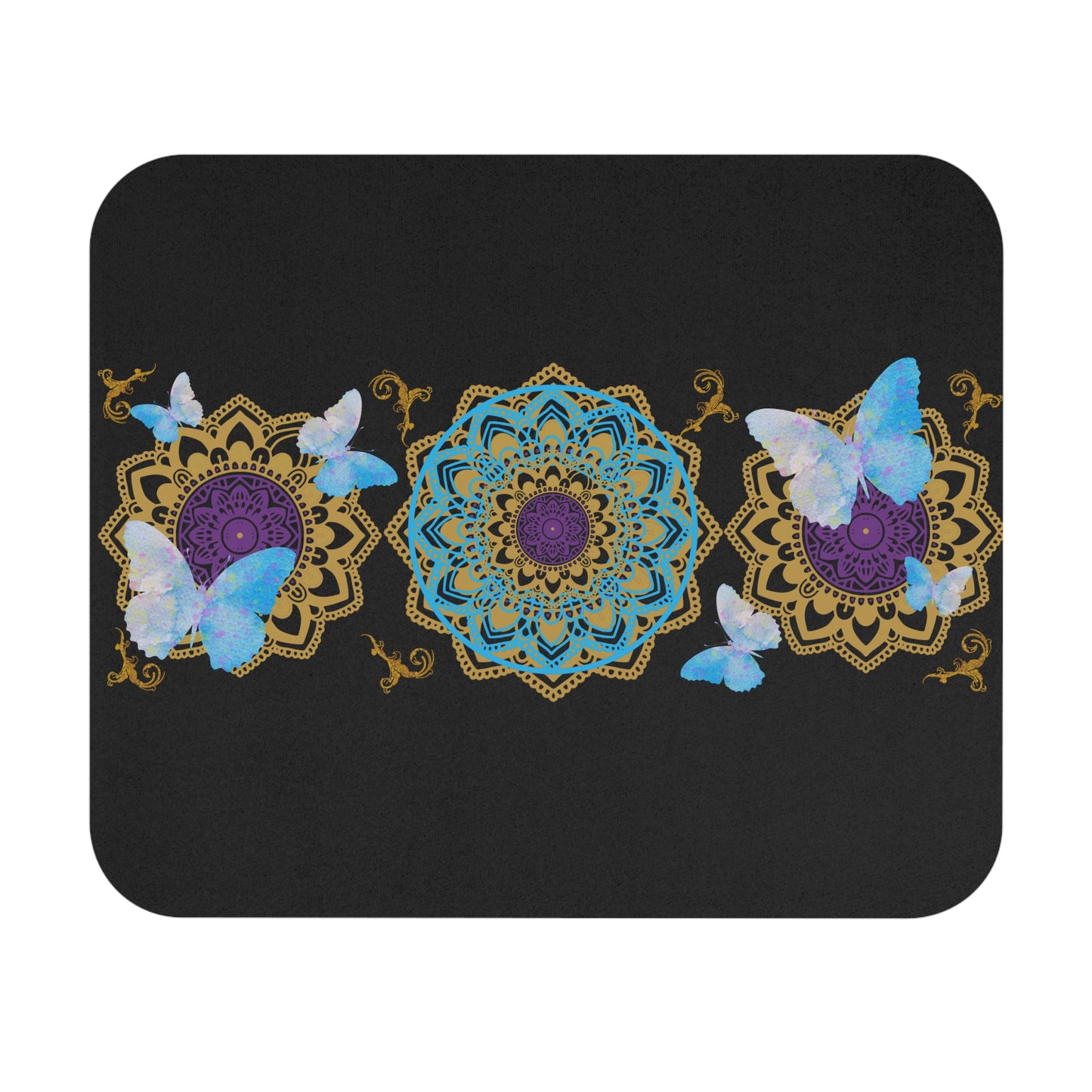 Bohemian Butterfly Mouse Pad | Cute Desk Accessory for Gamers, Students, Home Office Decor, Unique Gift for Butterfly Lovers