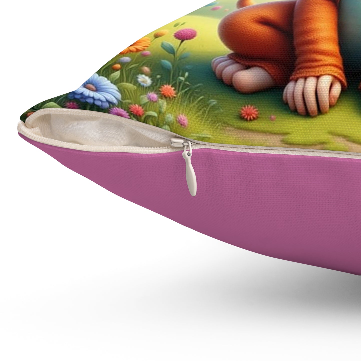 Whimsical Fantasy Cub Square Pillow - Cozy Home Decor, Cute Throw Pillow, Kids Room Accent, Fun Gift for Animal Lovers, Playful Cushion