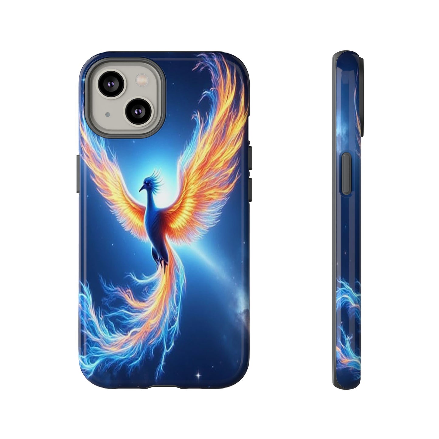 Phoenix Tough Case, Blue Bird Phone Case, Fantasy Designs, Space theme