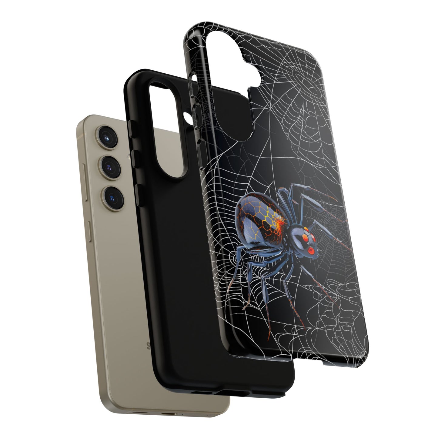 Spider Web Phone Case - Tough Cases for Halloween, Spooky Decor, Gift for Teens, Gothic Style, Unique Customizable Covers