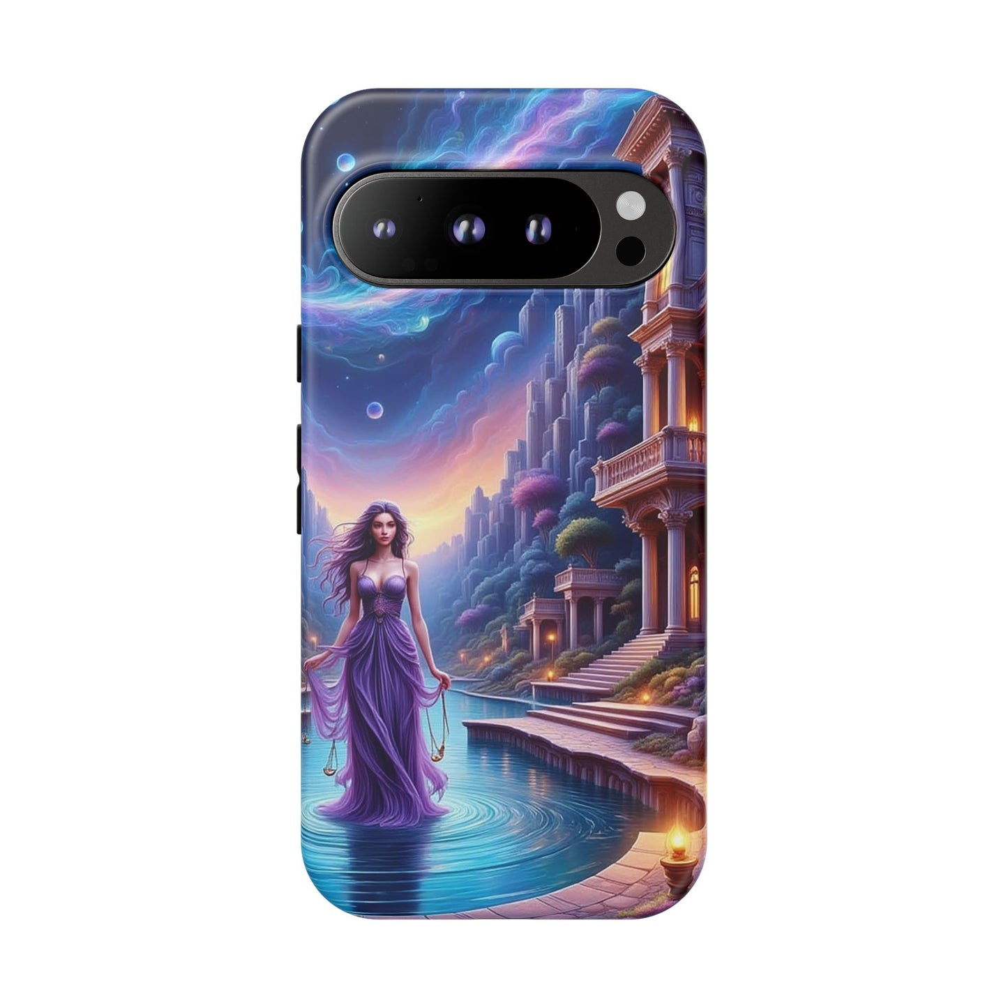 Celestial Fantasy Phone Case, Tough Case for Dreamers, Galaxy Design, Gift for Her, Magical Phone Accessory