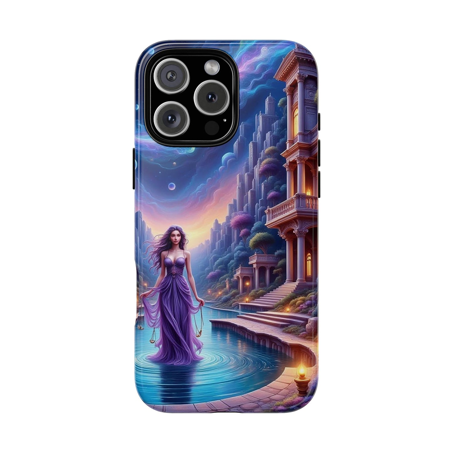 Celestial Fantasy Phone Case, Tough Case for Dreamers, Galaxy Design, Gift for Her, Magical Phone Accessory