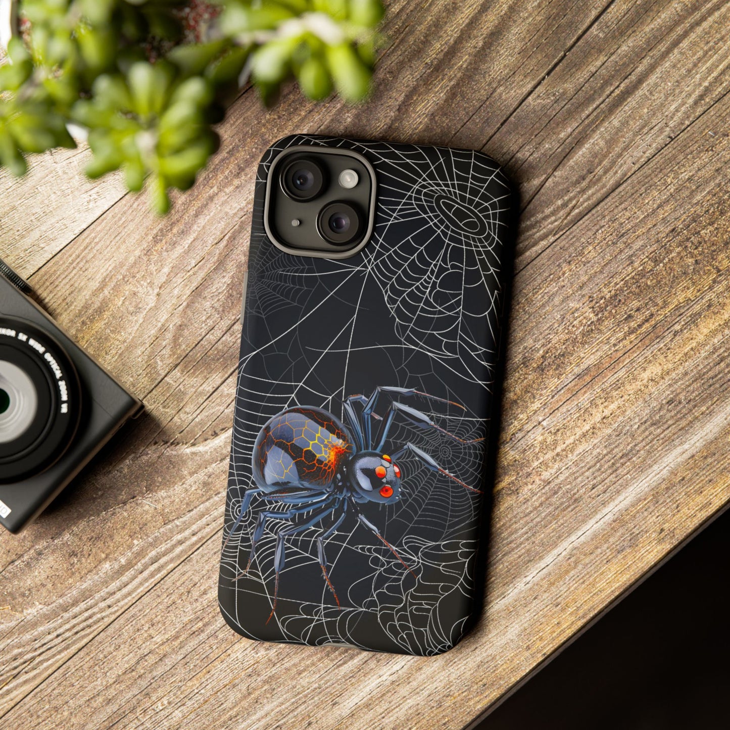 Spider Web Phone Case - Tough Cases for Halloween, Spooky Decor, Gift for Teens, Gothic Style, Unique Customizable Covers