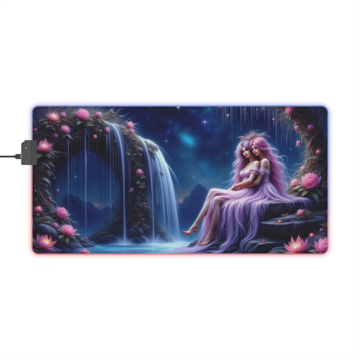LED Enchanting Gaming Mouse Pad - Fantasy Art, Gaming Setup Decor, Desk Accessory, Gift for Gamers, Online Streaming