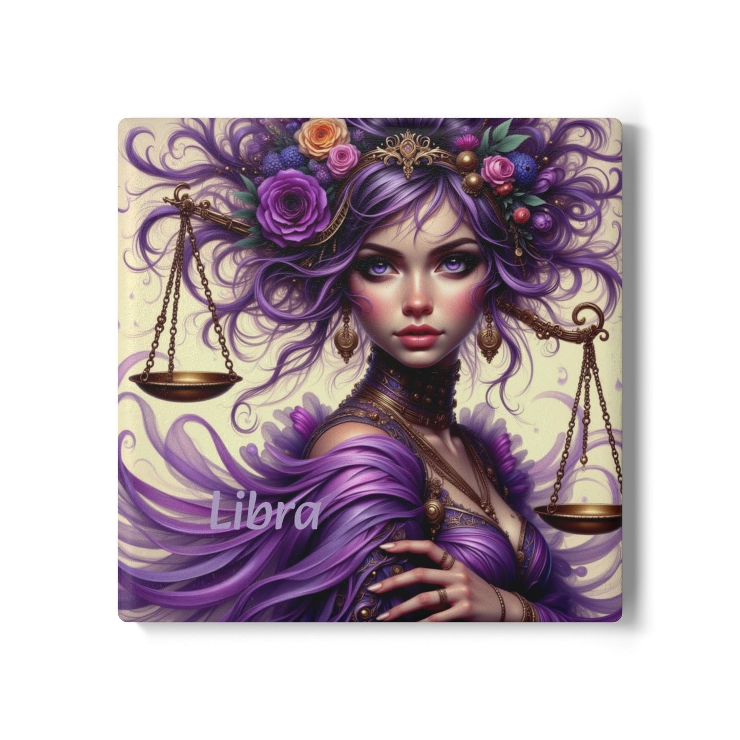 Ceramic Coaster, Zodiac Libra, Astrology, Signs, Unique Designs