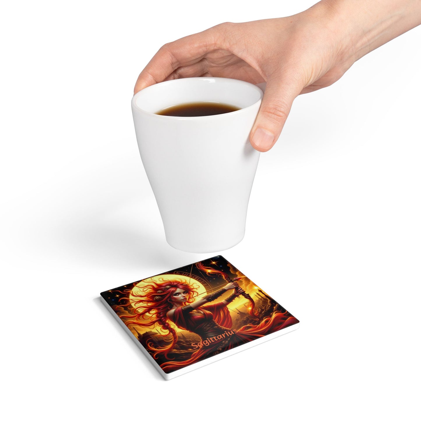 Ceramic Coaster, Zodiac Sagittarius, Astrology Signs