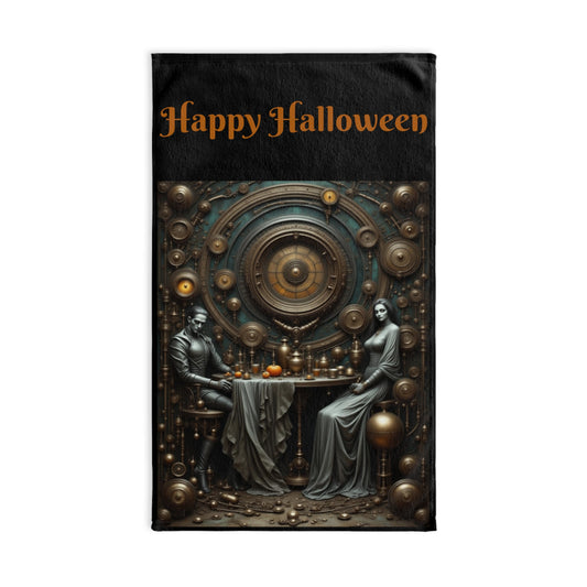 Halloween Hand Towel, Festive Kitchen Decor, Spooky Gift for Home, Fall Holiday Accessories, Unique Bathroom Towel