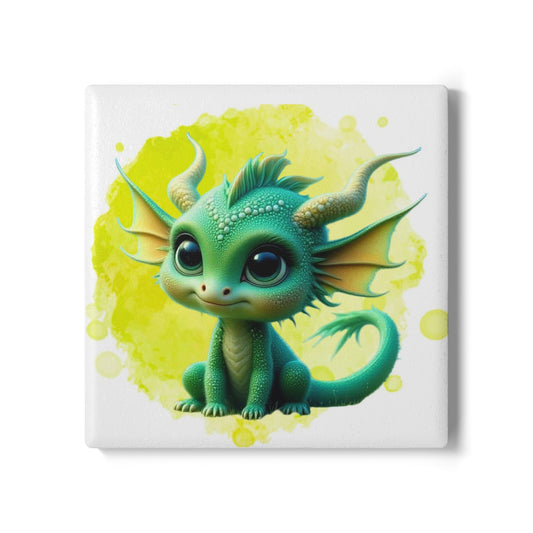 Ceramic Coaster, Baby Dragon Cyrus, Dragon, Cartoon Design, Colorful Coaster