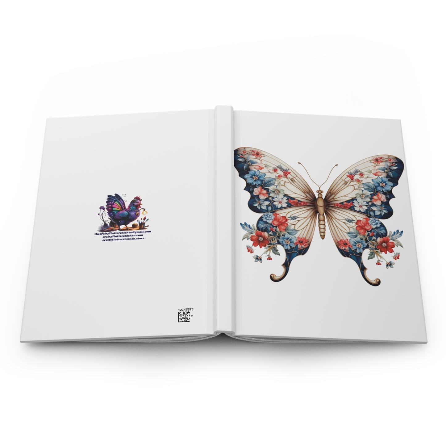 Floral Country Butterfly Journal | Colorful Hardcover Notebook for Creative Writing, Gift for Artists, Nature Lovers, and Students