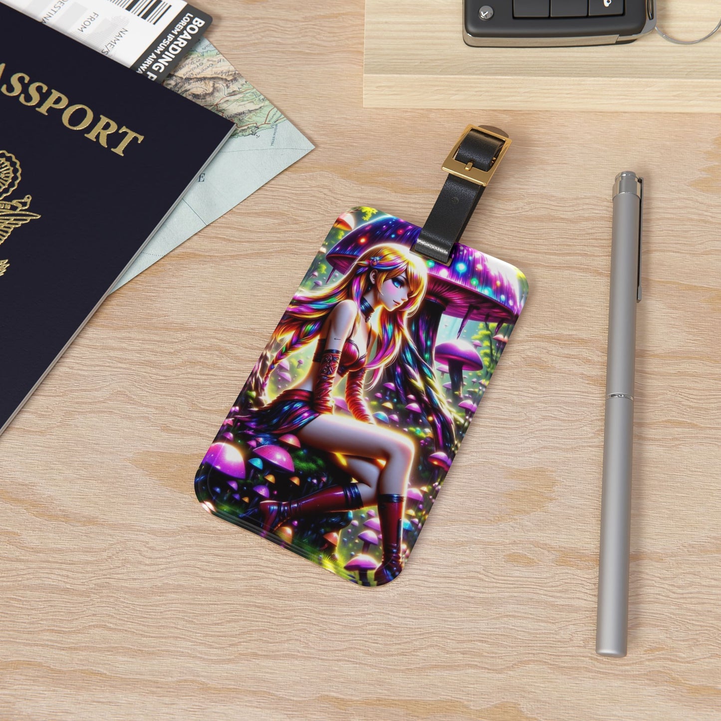 Whimsical Fantasy Luggage Tag - Perfect for Travel Enthusiasts, Gift for Adventurers, Personalized Baggage Identifier, Unique Travel [...]