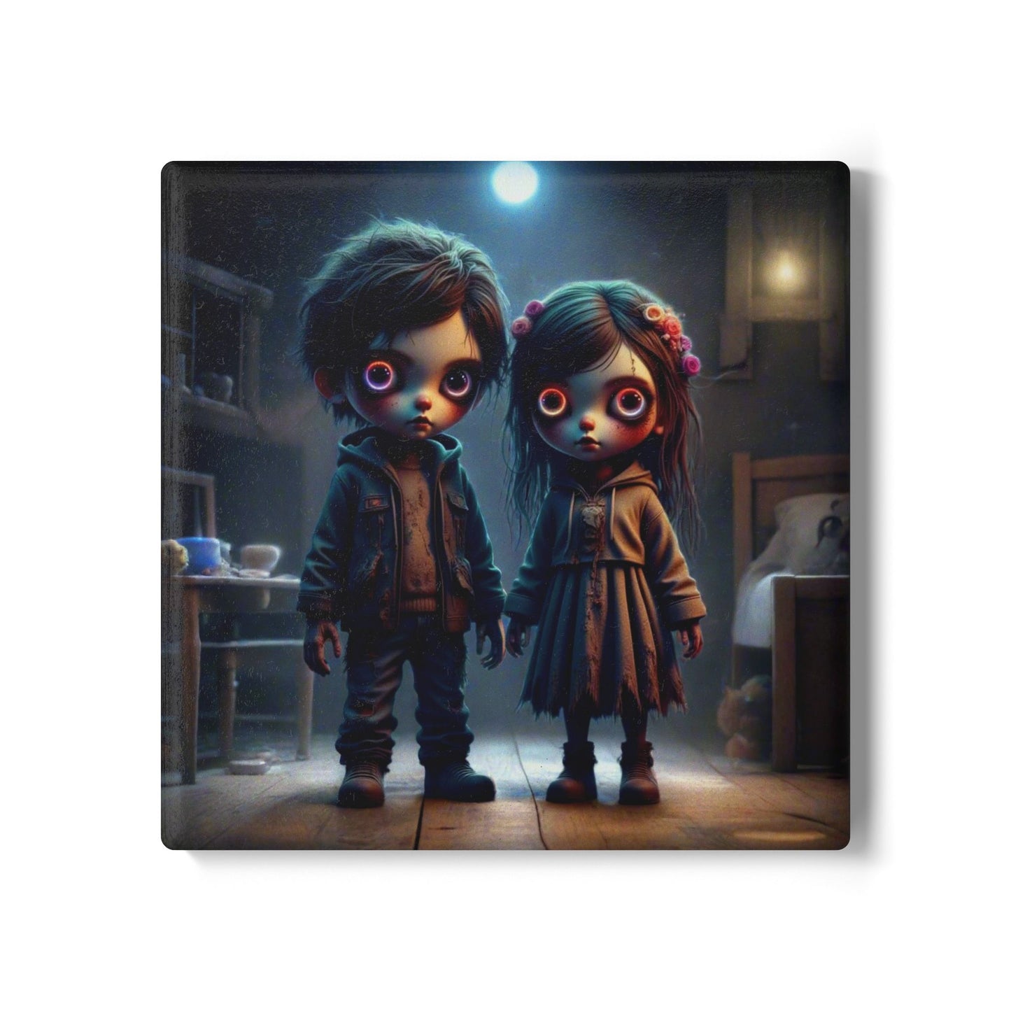 Ceramic Coaster, Tiny Terrors Timmy & Tina