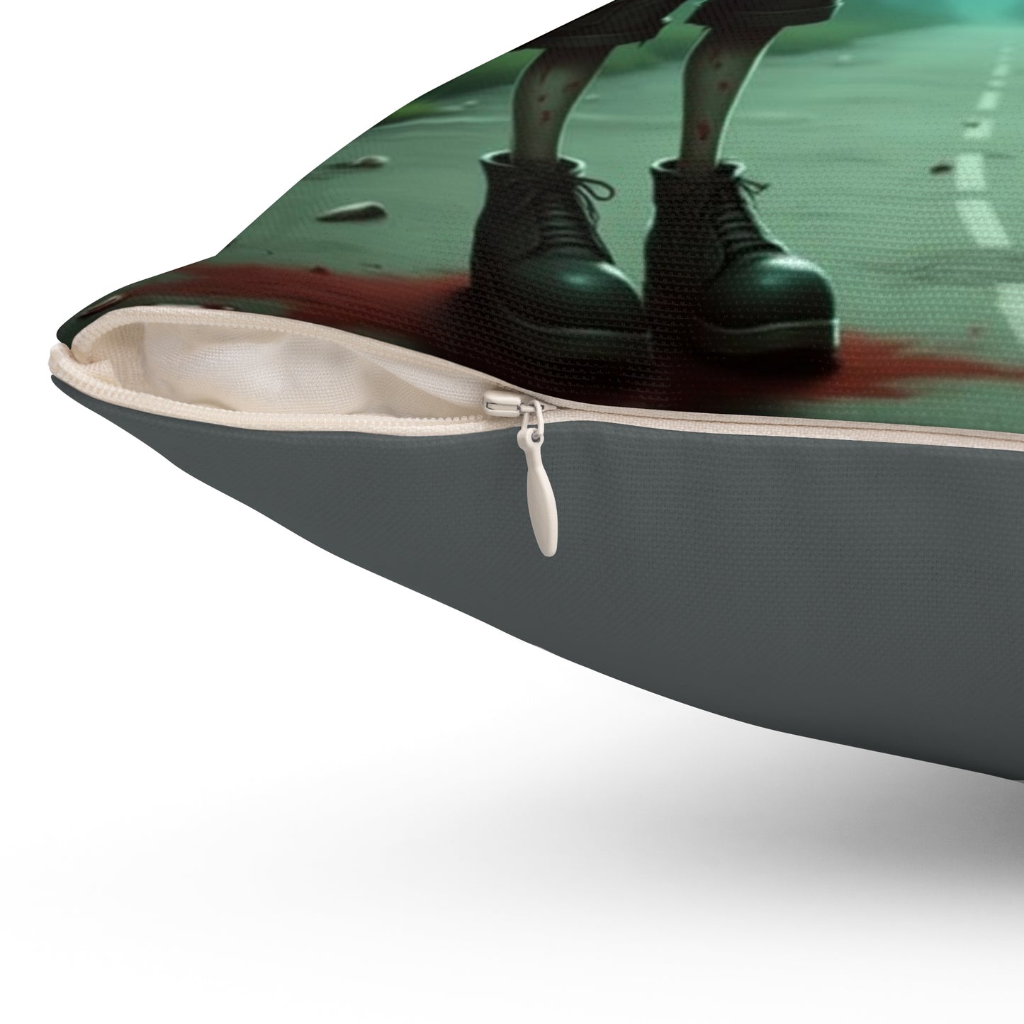 Gothic Horror Square Pillow, Spooky Home Decor, Halloween Accent Pillow, Creepy Throw Pillow, Unique Gift for Horror Fans