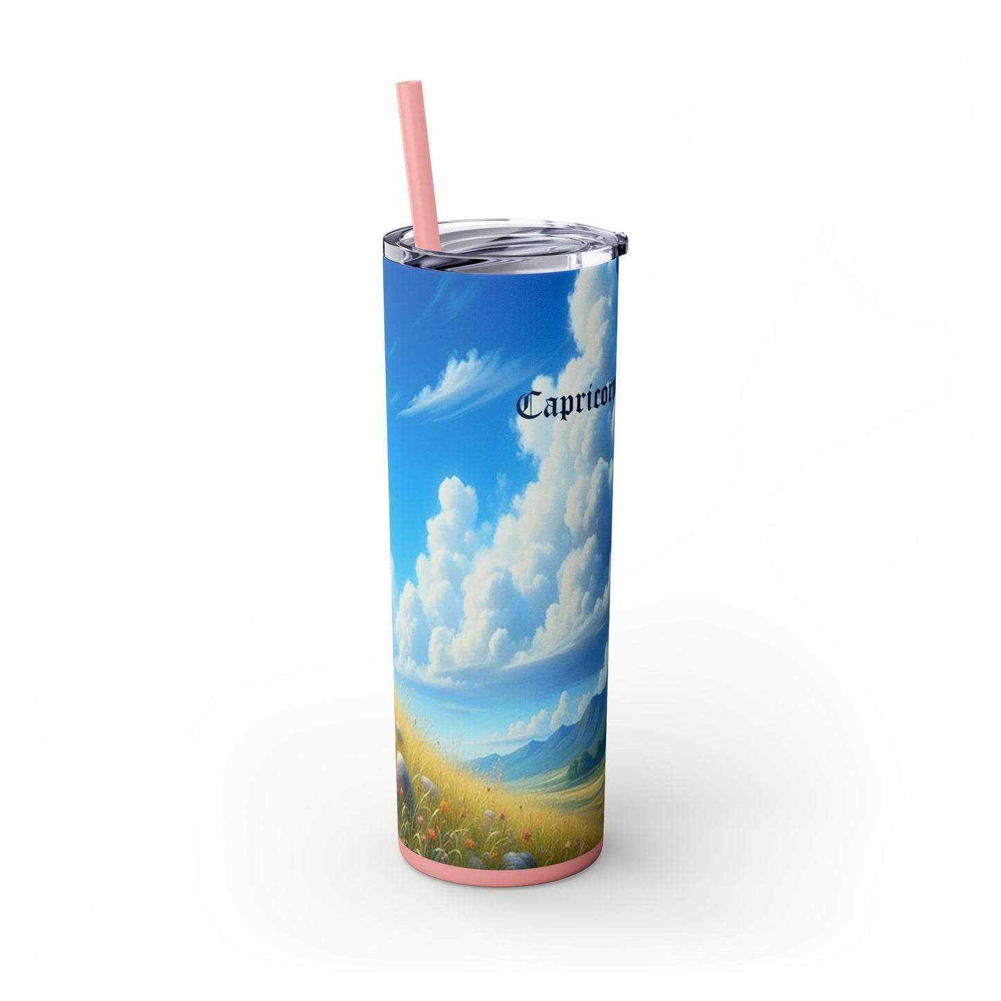 Zodiac Capricorn Tumbler with Straw, 20oz