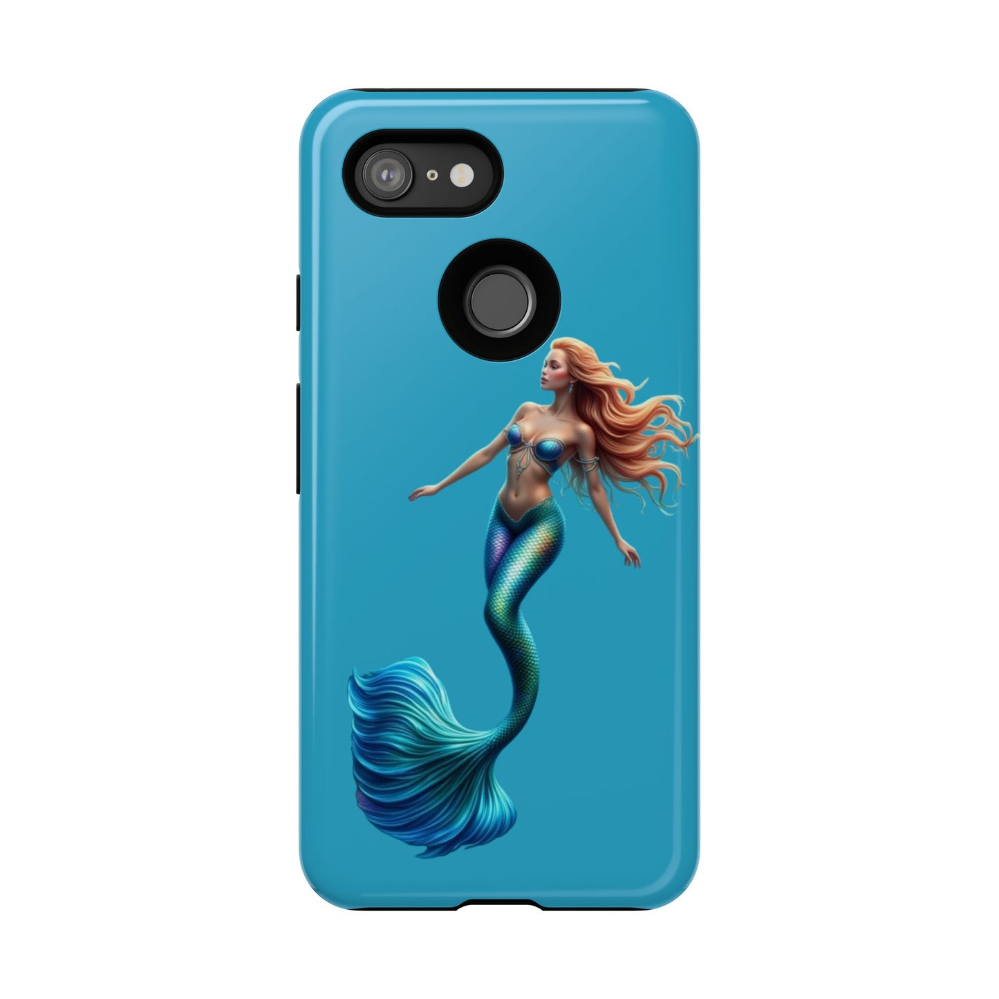 Mermaid Phone Case, Tough Phone Cover, Ocean Lover Gift, Cute Mermaid Accessory, Summer Vibes Case