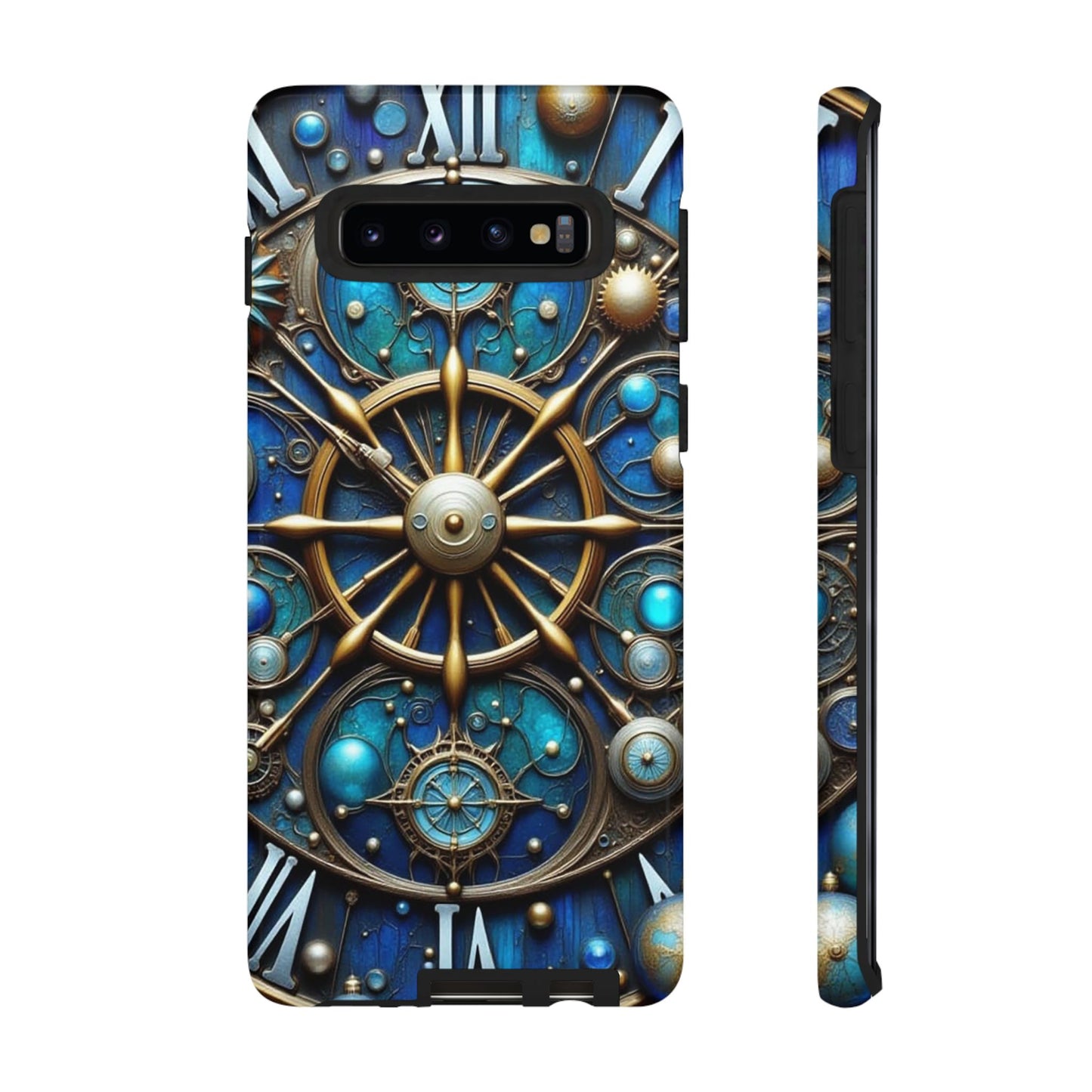 Stylish Phone Cases for Adventurers, Unique Phone Cover, Gift for Friends, Gold and Blue Steampunk Design, Tough Protective Case, Artistic [...]